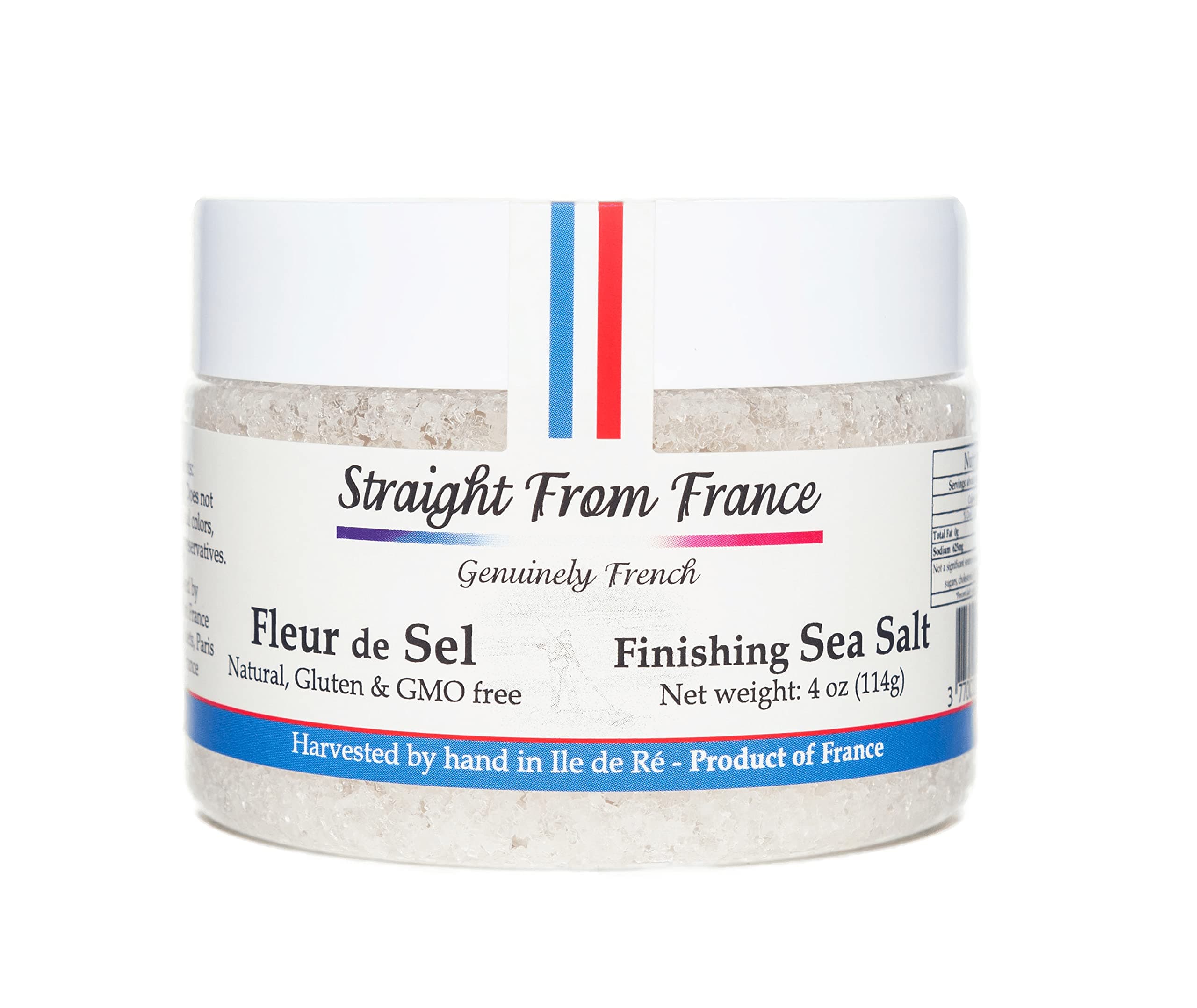 Straight from France Genuinely French, Authentic French Fleur De Sel, Hand Harvested Artisan Finishing Sea Salt 4 Oz