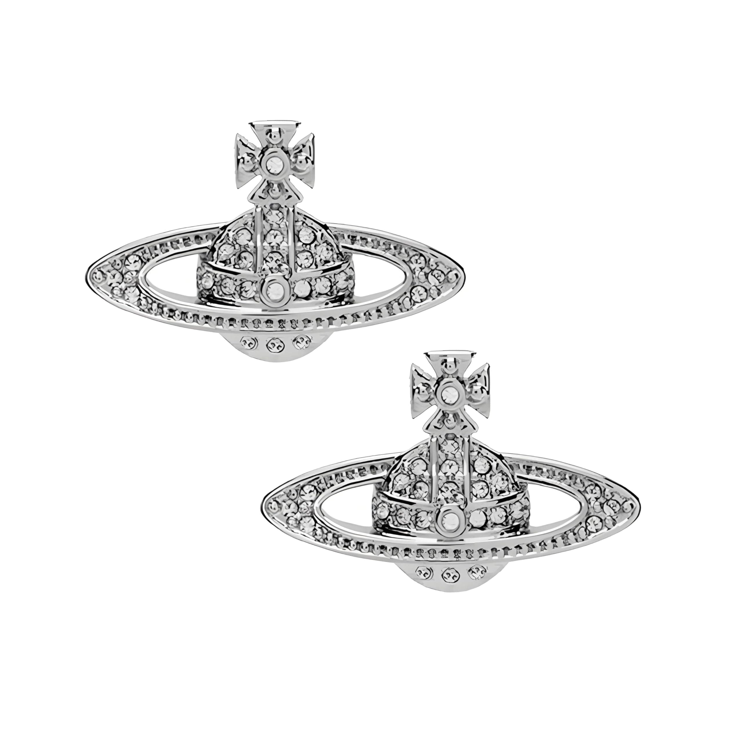 Saturn Earrings for Women Aesthetic Cubic Zircon Silver Saturn Planet Stud Earrings Fashionable Saturn Planet Pendant Earrings Classic Saturn Planet Gold Zircon Inlaid Saturn Earrings Jewelry Gift