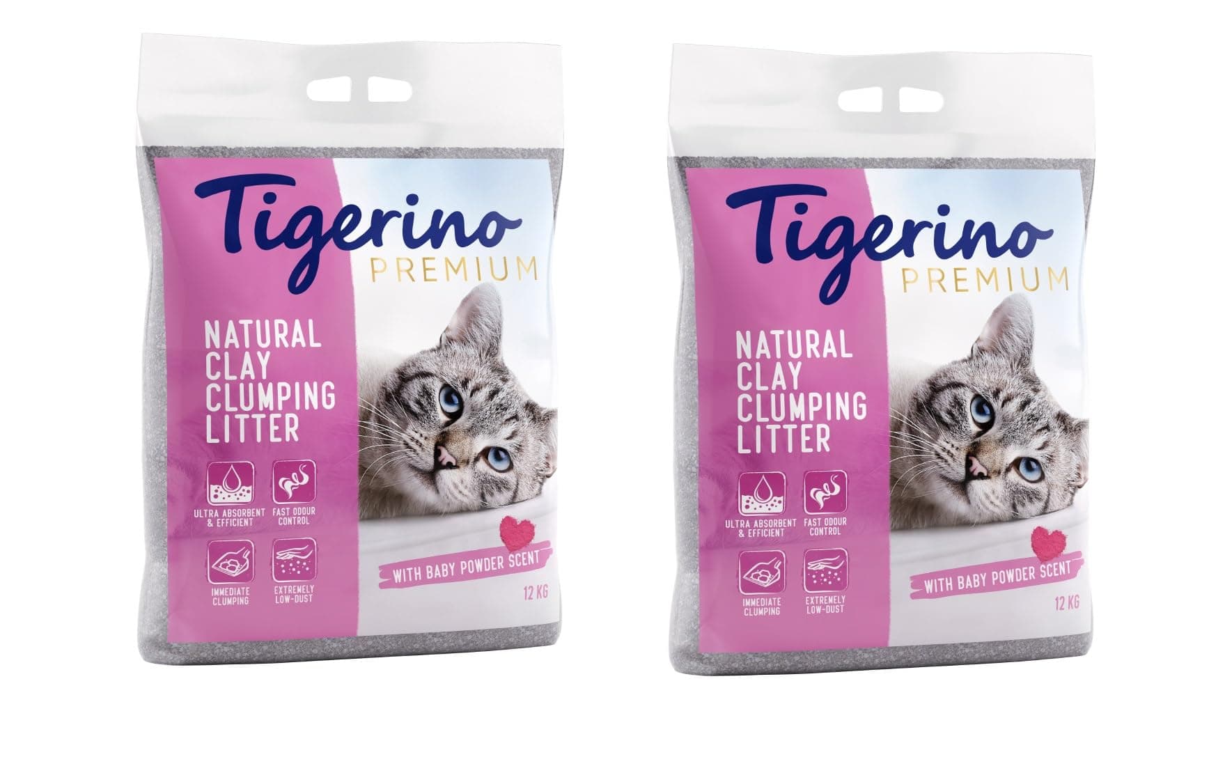 Cat Litter, Double Pack / Natural Clumping, Baby Powder Scent for Cat Owners