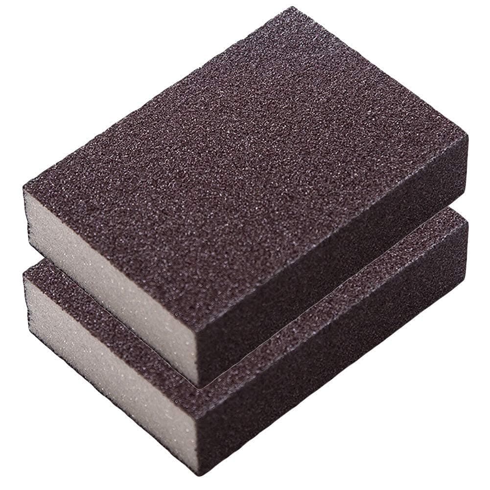 Sanding Sponge Block for Kitchen Use, Multipurpose Sand Paper Magic Scrub Sponge Deep Cleaner Eraser Kitchen Tool (Small Size, Pack of 2)