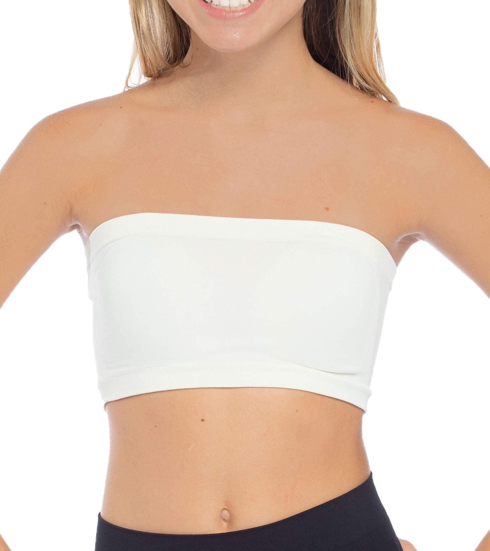 Malibu Sugar Girls Bandeau Tube Bra - Bandeau Strapless Bra - Girls Bandeau Bra Kids