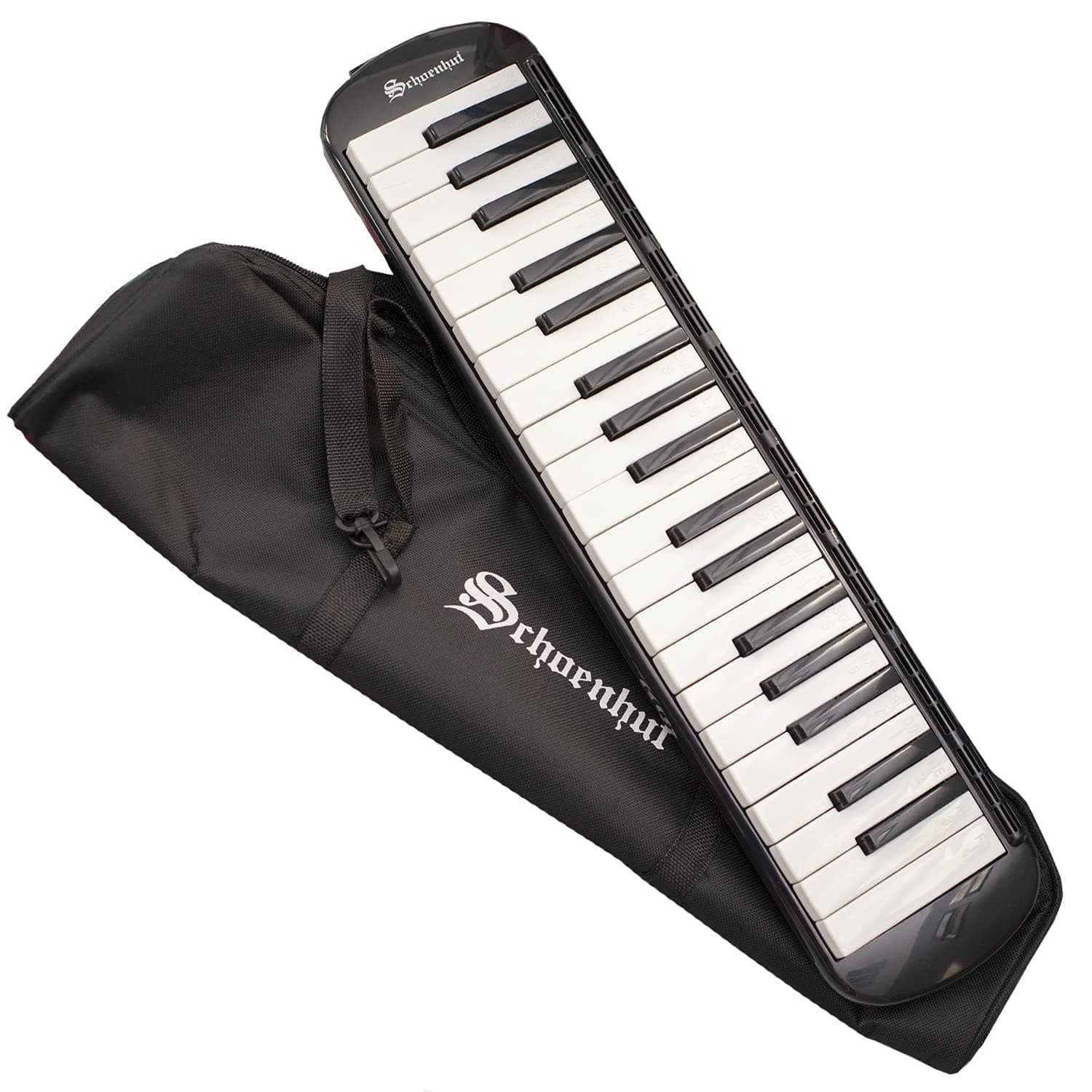 Schoenhut37 Key Melodica - Black, 37 Key Melodica with Mouthpiece, Hose, Bag - 2 Way Playing, Ideal for Gift