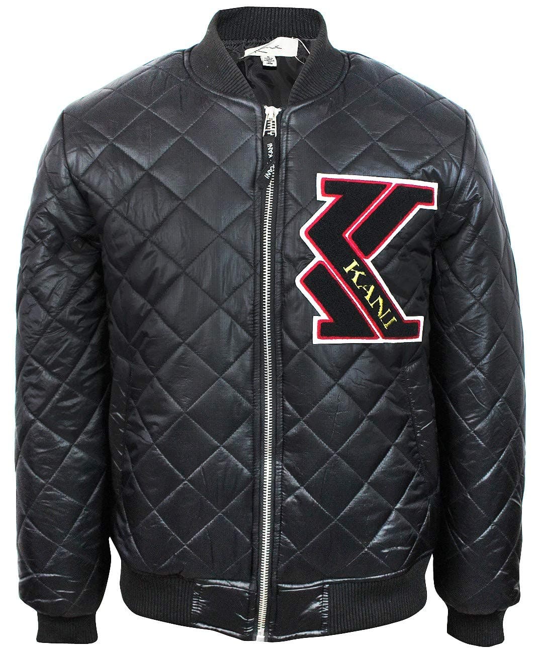 Karl Kani Men's Quilted Insulated Zip up Jacket KK1709 Black