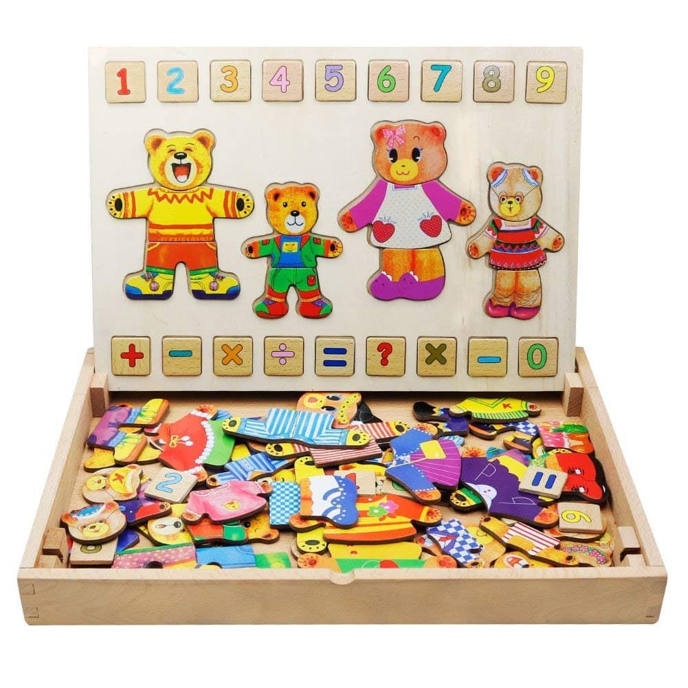 Kid's Magnetic Puzzles Learning Kit Education Learning Toys for Children