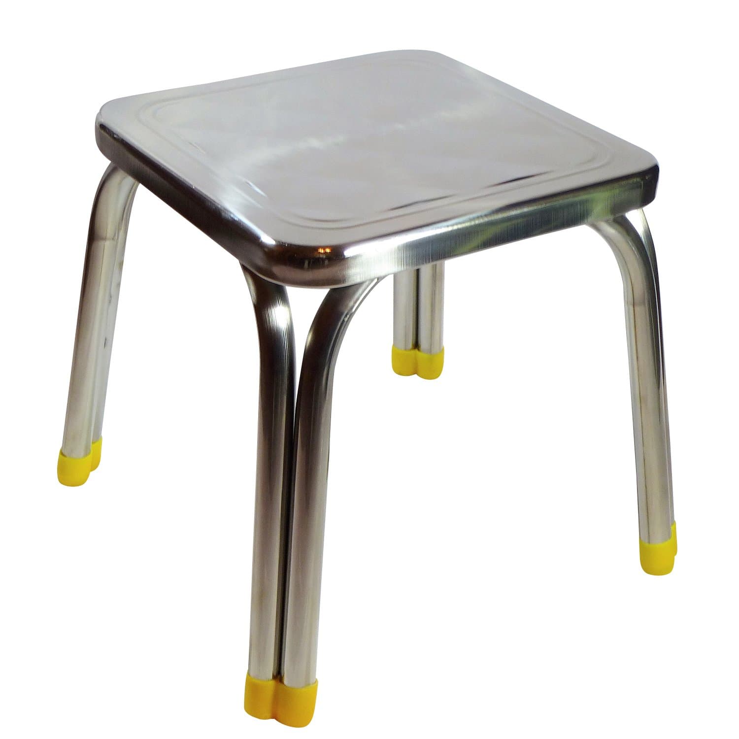 Stainless Steel Stool - 12 Inches Tall - All Metal Step Stool, Adult Footstool or Kids Playroom Stool