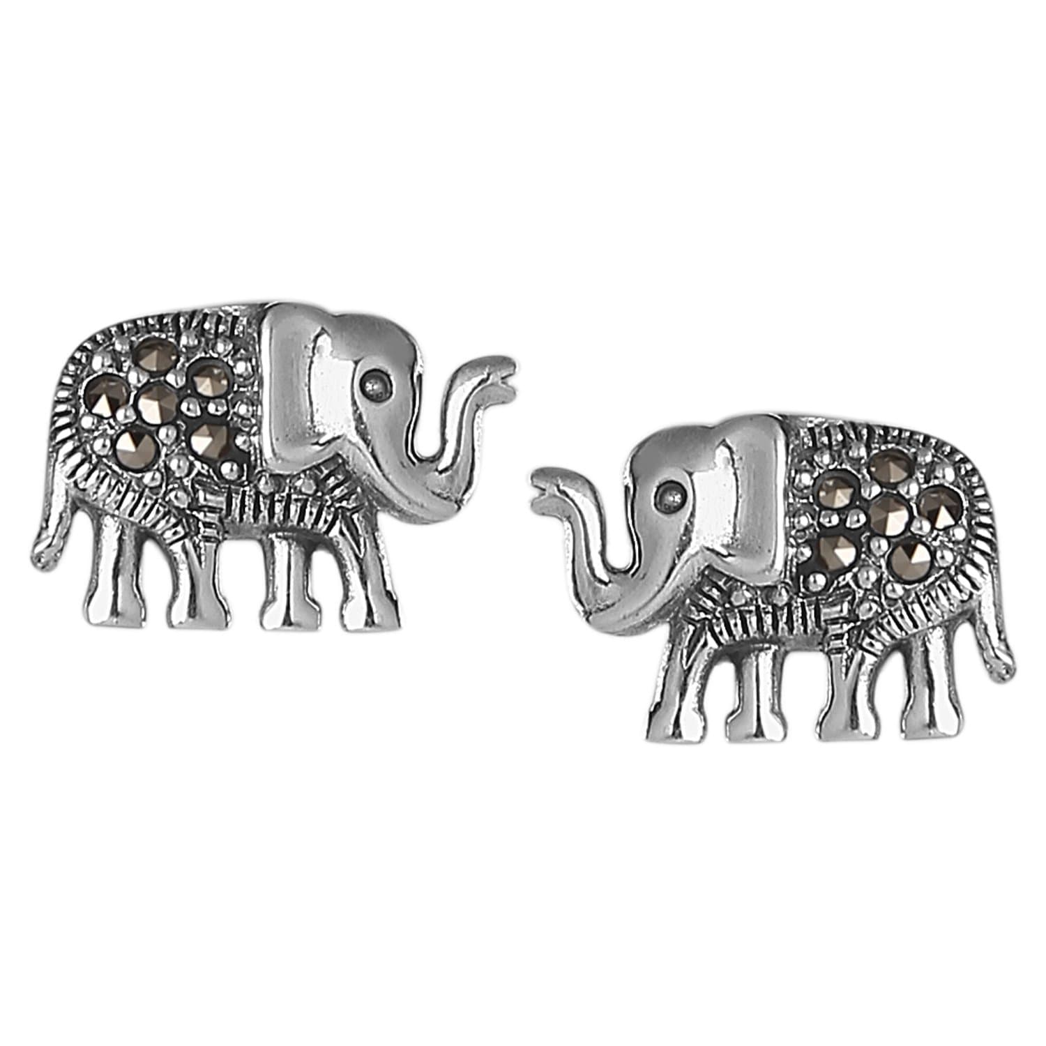 Ananth JewelsSomma 925 Bis Hallmarked Silver Made With Swarovski Marcasite Earrings For Women