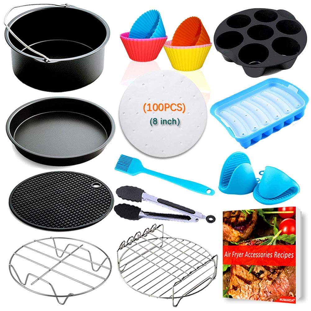 NUMARDAXL 8inch Air Fryer Accessories,Phillips Air Fryer Accessories and Gowise Air Fryer Accessories Fit all 3.7QT-4.3QT
