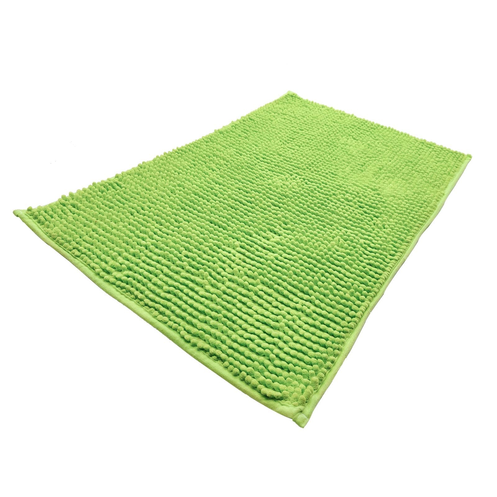 EanpetChenille Bath Mat Non-Slip Microfiber Floor Mat Baby Bath Mat for Kids Ultra Soft Washable Bathroom Dry Fast Water Absorbent Shower Mat Area Rugs (16" x 24", Green)