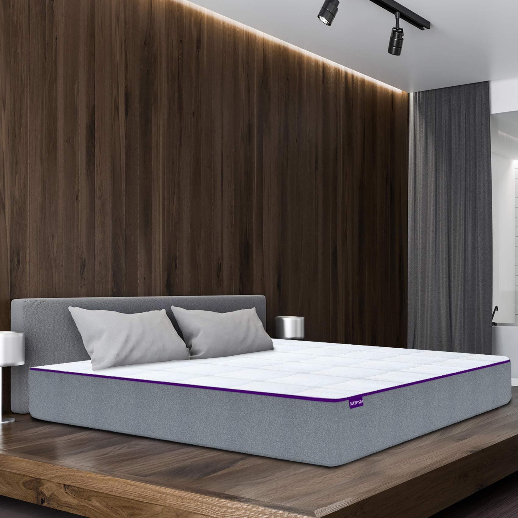 Coirfit Sleep Spa Aer King Size 6 Inch Memory Foam Mattress with Bamboo Fabric (75X72X6,White)