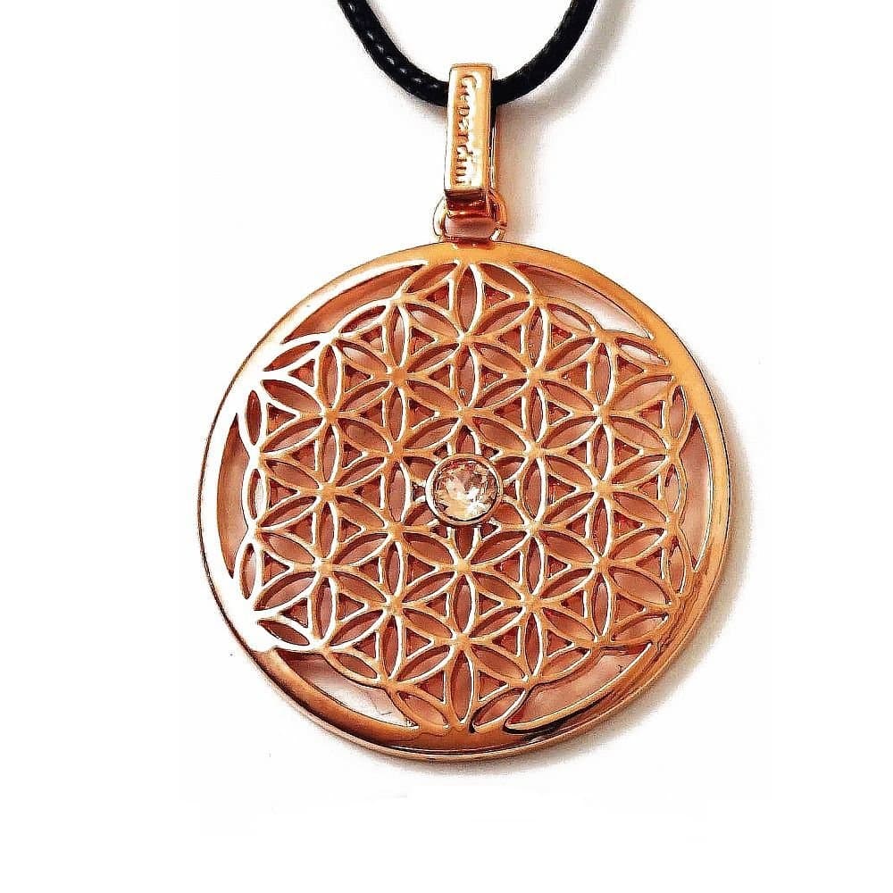 Flower of Life Necklace with Swarovski® Edition Crystals - Handmade, Highly Polished