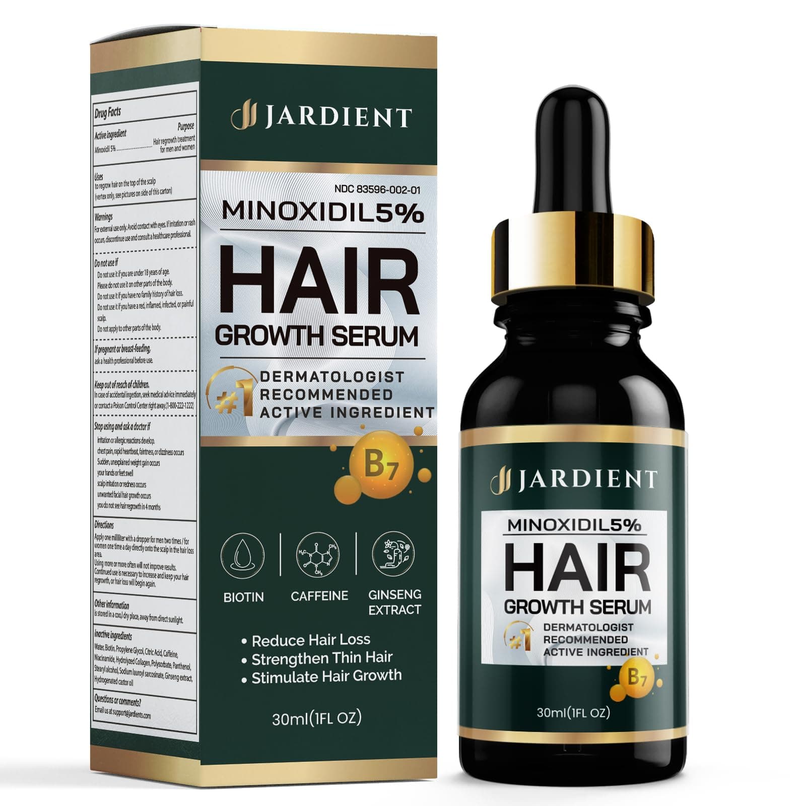 - Minoxidil 5% Serum for Men and Women: Hair Growth Oil with Monoxide, Biotin, Beard Growth Kit - Minoxidil Serum - 1 Fl Oz - Prevent Hair Loss, Regrowth Treatment