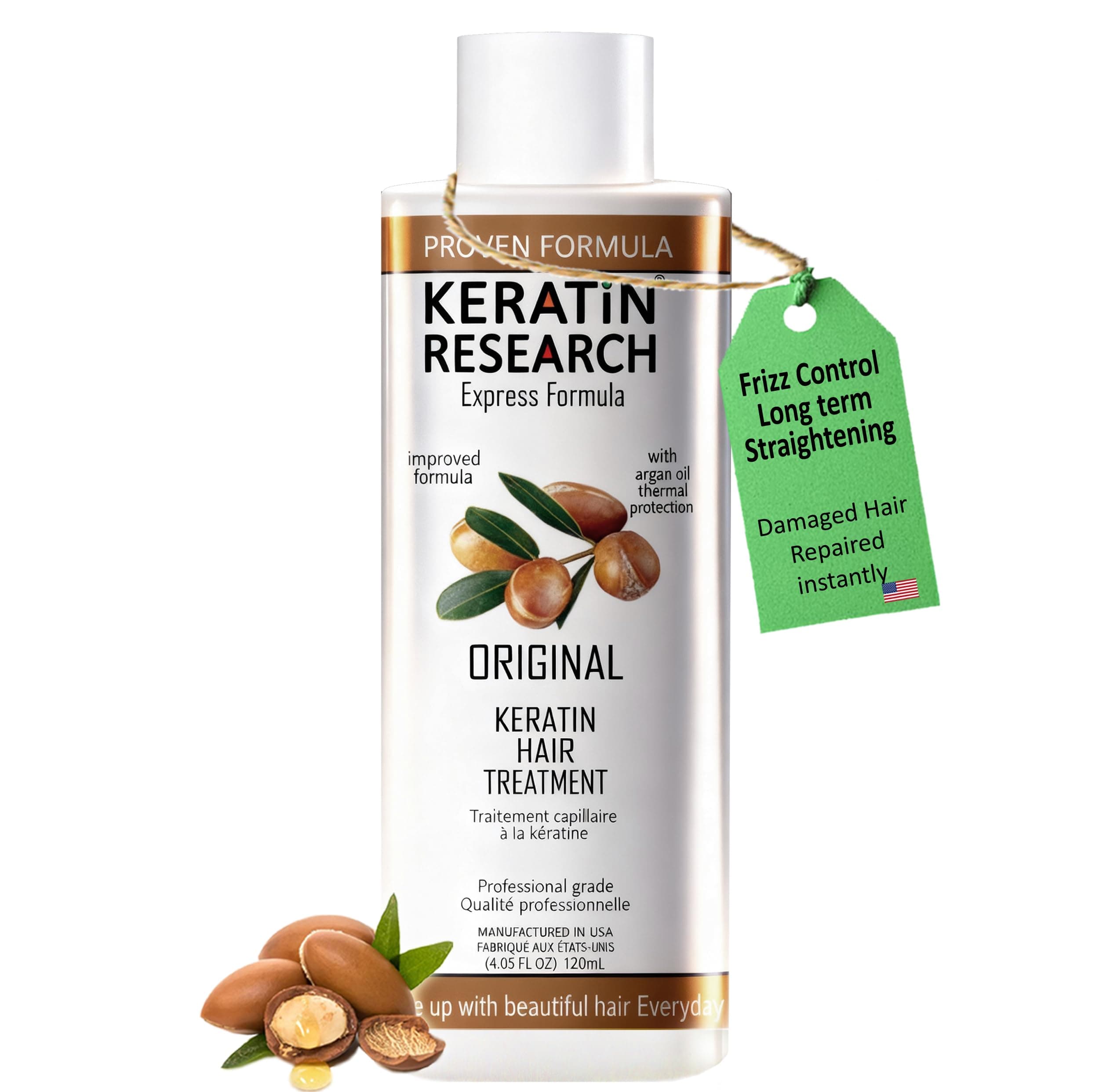 KERATIN RESEARCH Complex Brazilian Hair Treatment 120Ml Professional Results Straighten And Smooths Hair (Kt 120Ml (Keratin Treatment Only))