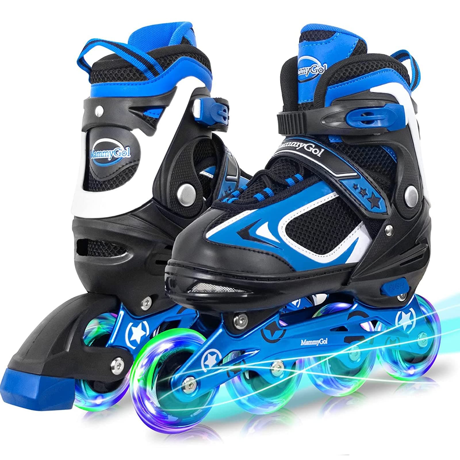 Adjustable Inline Skates for Kids Boys Girls Youth Beginner with Light up Wheels Ages 4-16