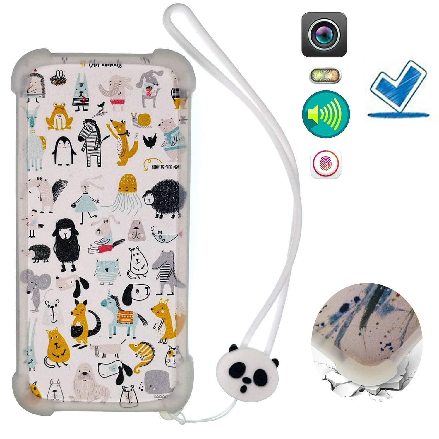 HYJKB Case for Coolpad Fengshang Max A8-930 Case Silicone border + PC hard backplane Cover DWTJ