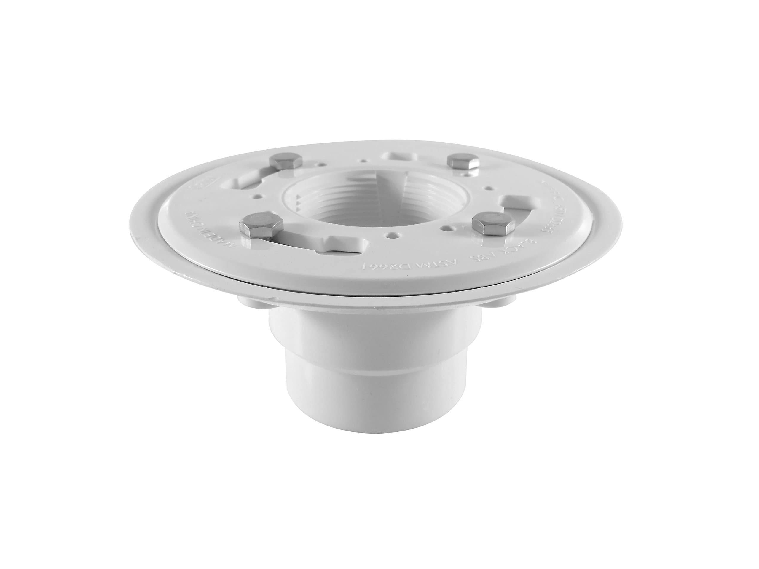 QM Drain 2 Inch PVC Shower Drain Base Flange For Shower Linear or Square Drain
