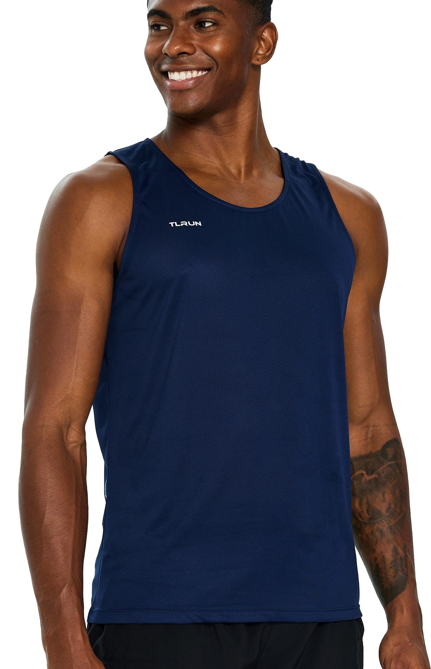 Men's Running Tank Top Ultra Lightweight Marathon Singlet Shirts Dry Fit Workout Sleeveless T-Shirt