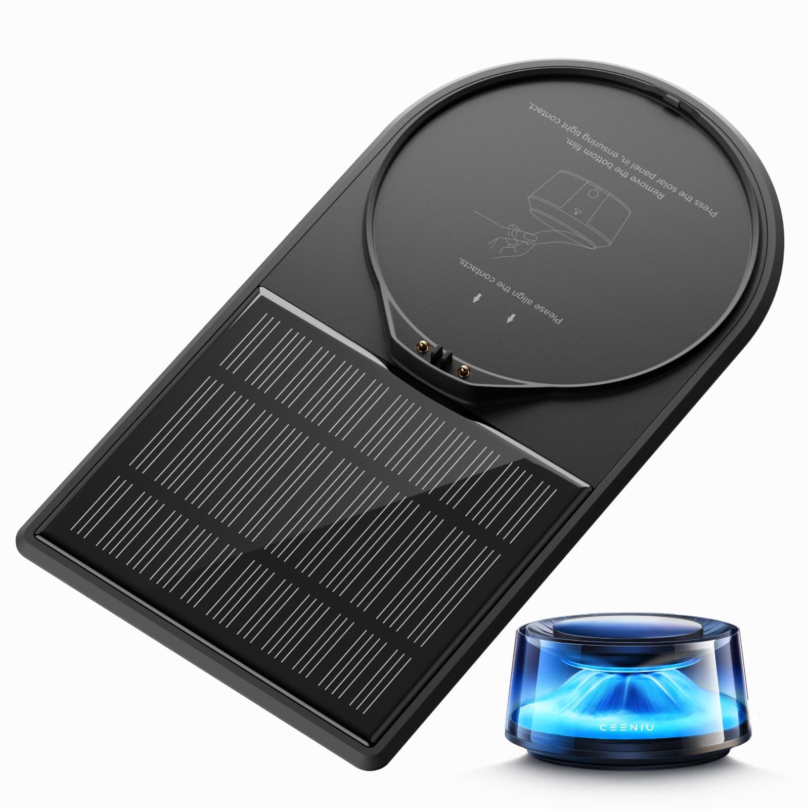 ceeniuCF8 Specialized Solar Panel, High Performance monocrystalline Silicon, 20% photovoltaic Conversion Efficiency, Safe Charging Protection, Ultra-Thin, Re-Adhesive, Solar Charger