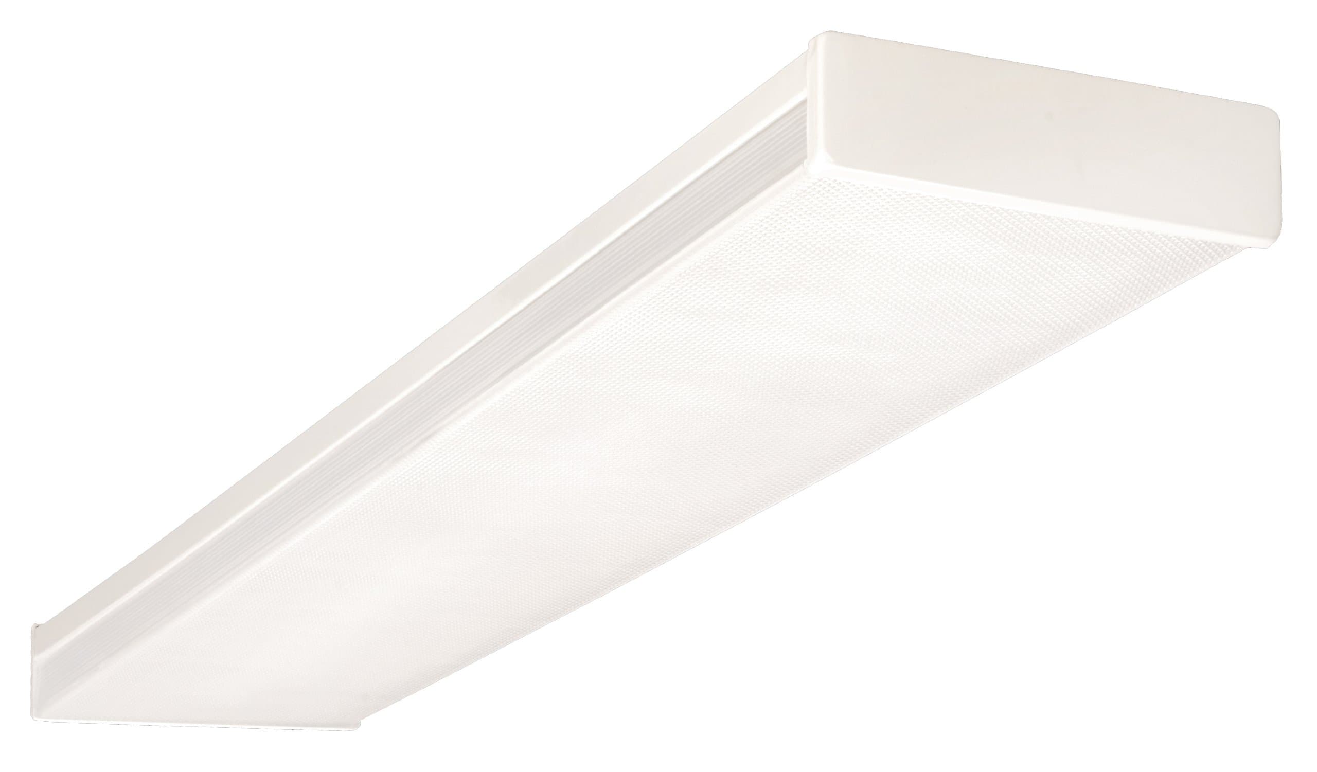 NICOR Lighting 4 Ft. 32W Standard 2-Lamp Fluorescent Wraparound Ceiling Fixture (10370EB), 8.5"