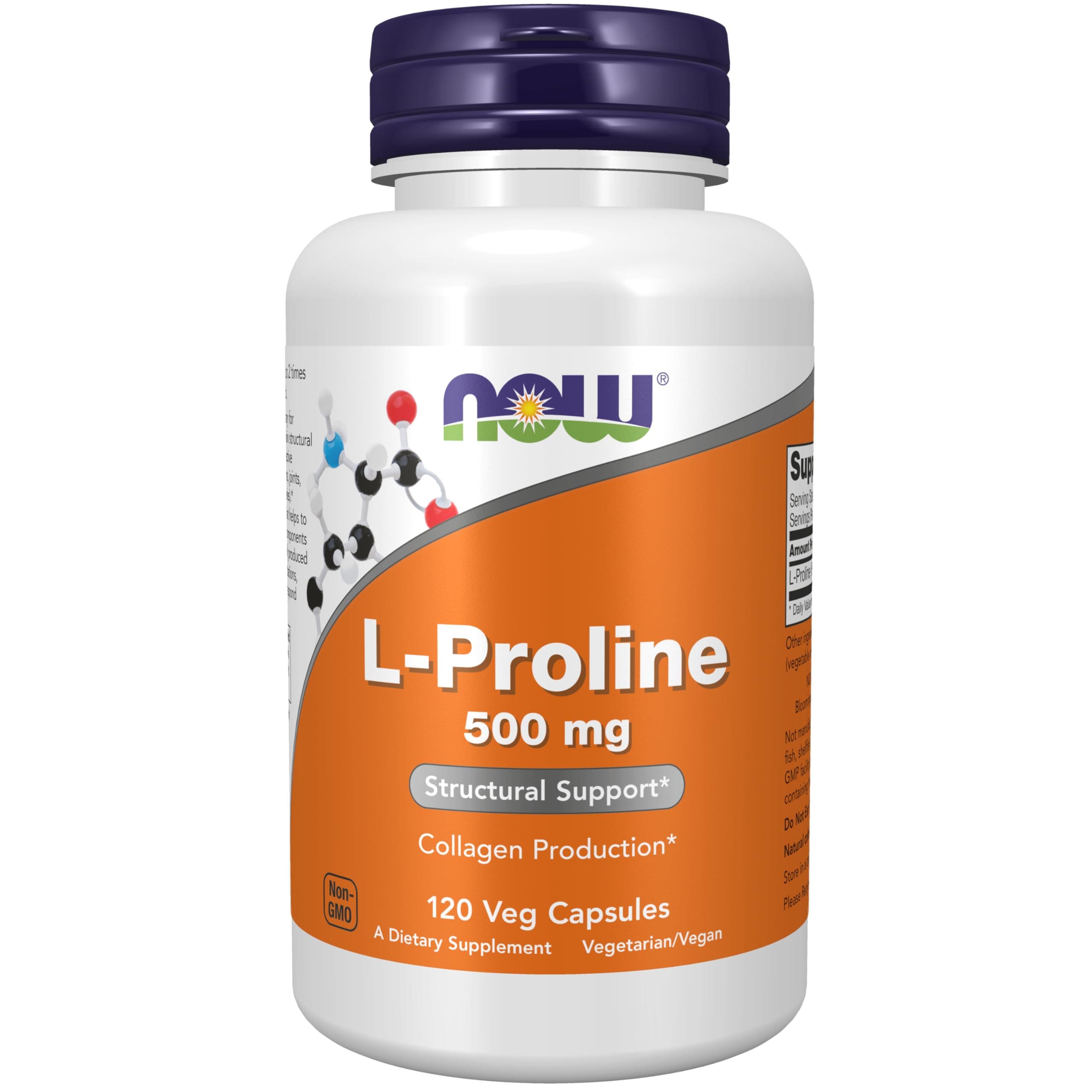 L-Proline, 500 mg, 120 Vcaps