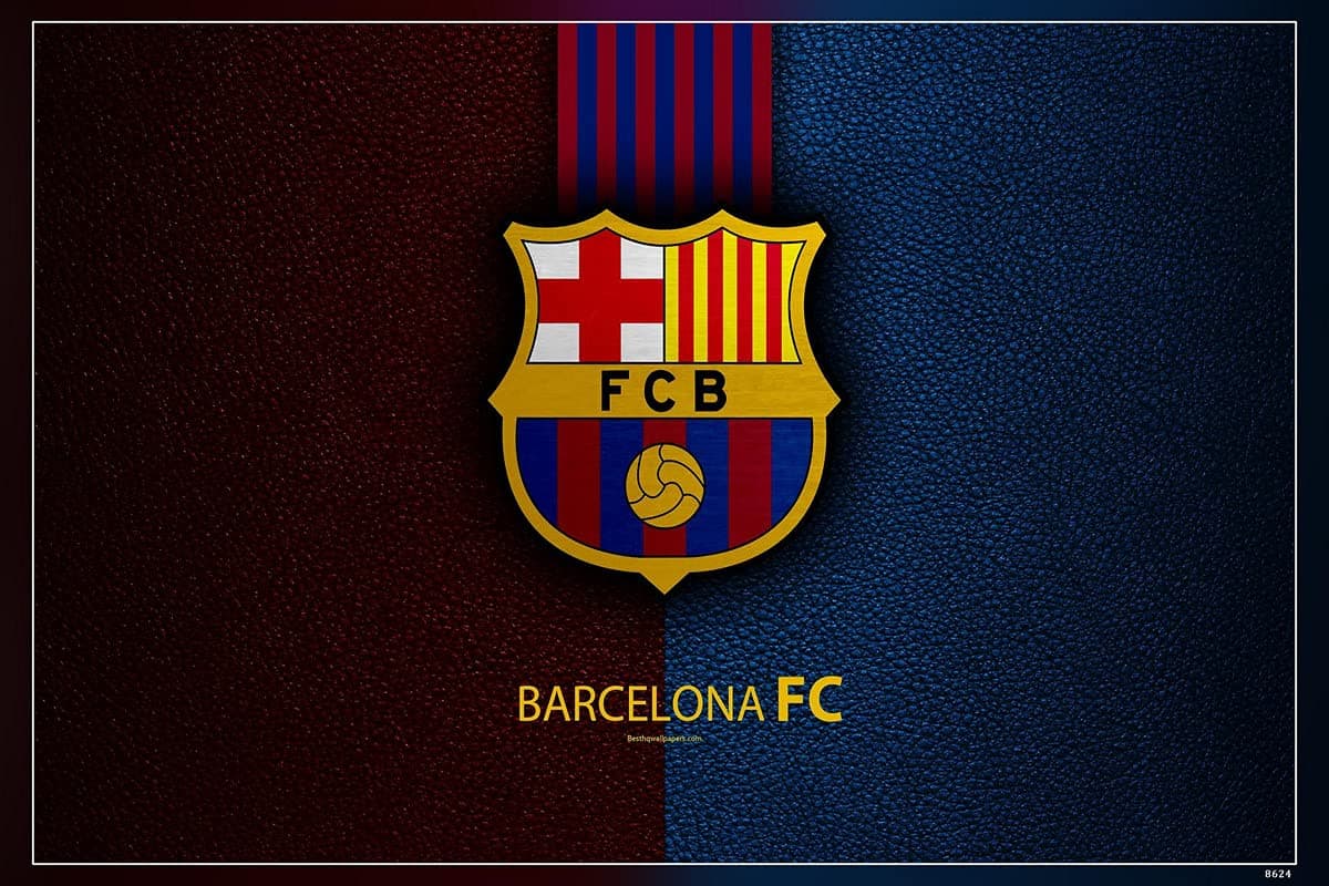 HSA Logo Football Soccer Fc Barcelona Barca Barcelona FC Poster Matte Finish Paper Print 12 x18 Inch (Multicolor) F-1271