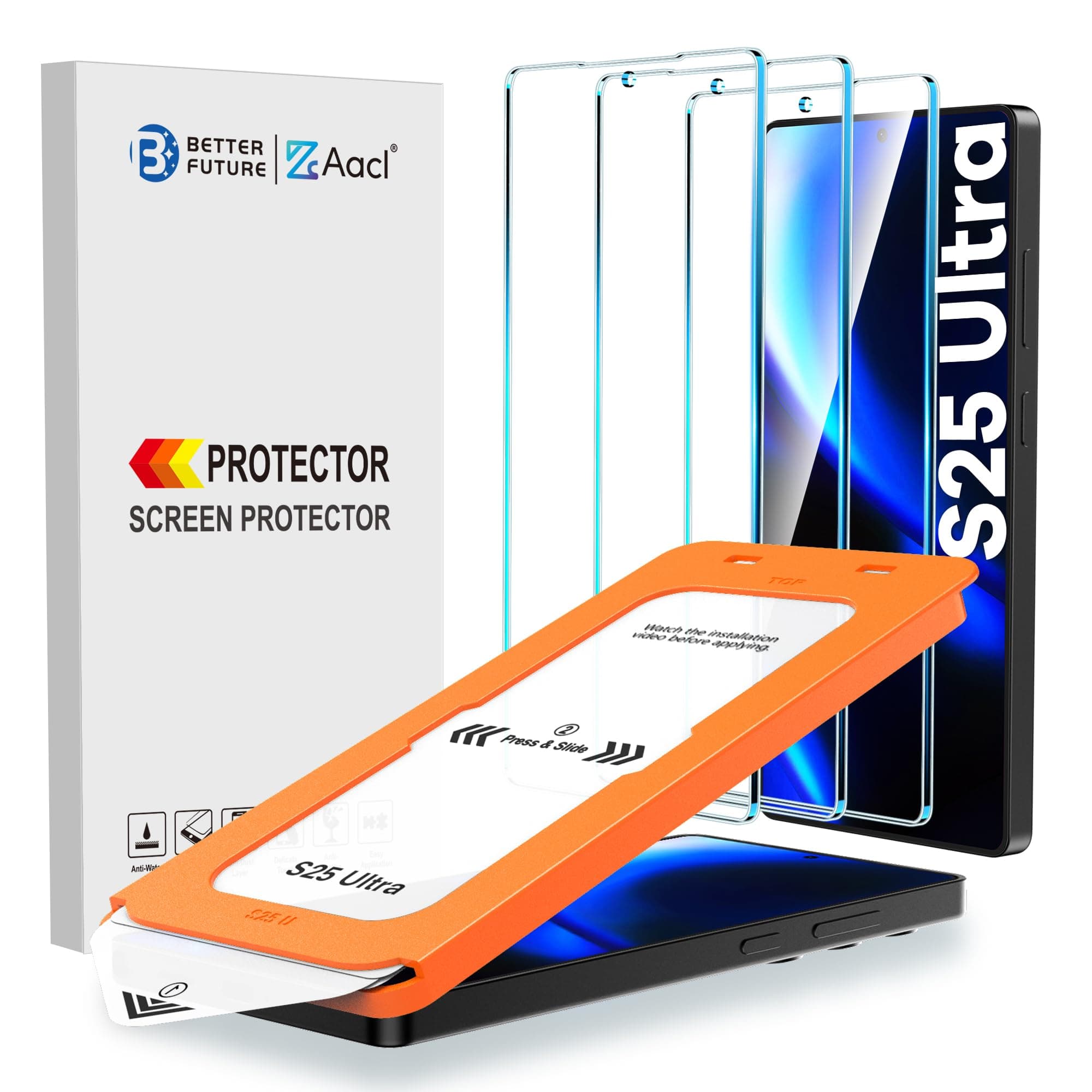 AACL Advanced Hd+ Explosion Proof Flexible Tpu Front&Back Film Screen Protector Designed For Vivo X Fold 5 5G Smartphone-Full Screen Coverage With Easy Installation Kit -(Transparent 1) (Galaxy S25 Ultra)