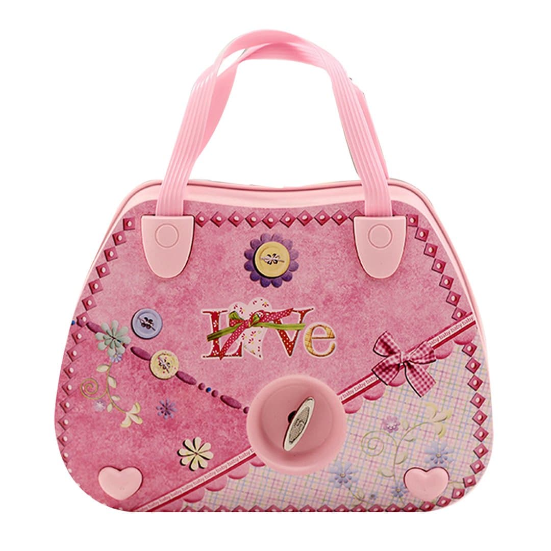 Childrens Musical Jewelry Box Pink Purse Shape Ballerina Music Box for Little Girls