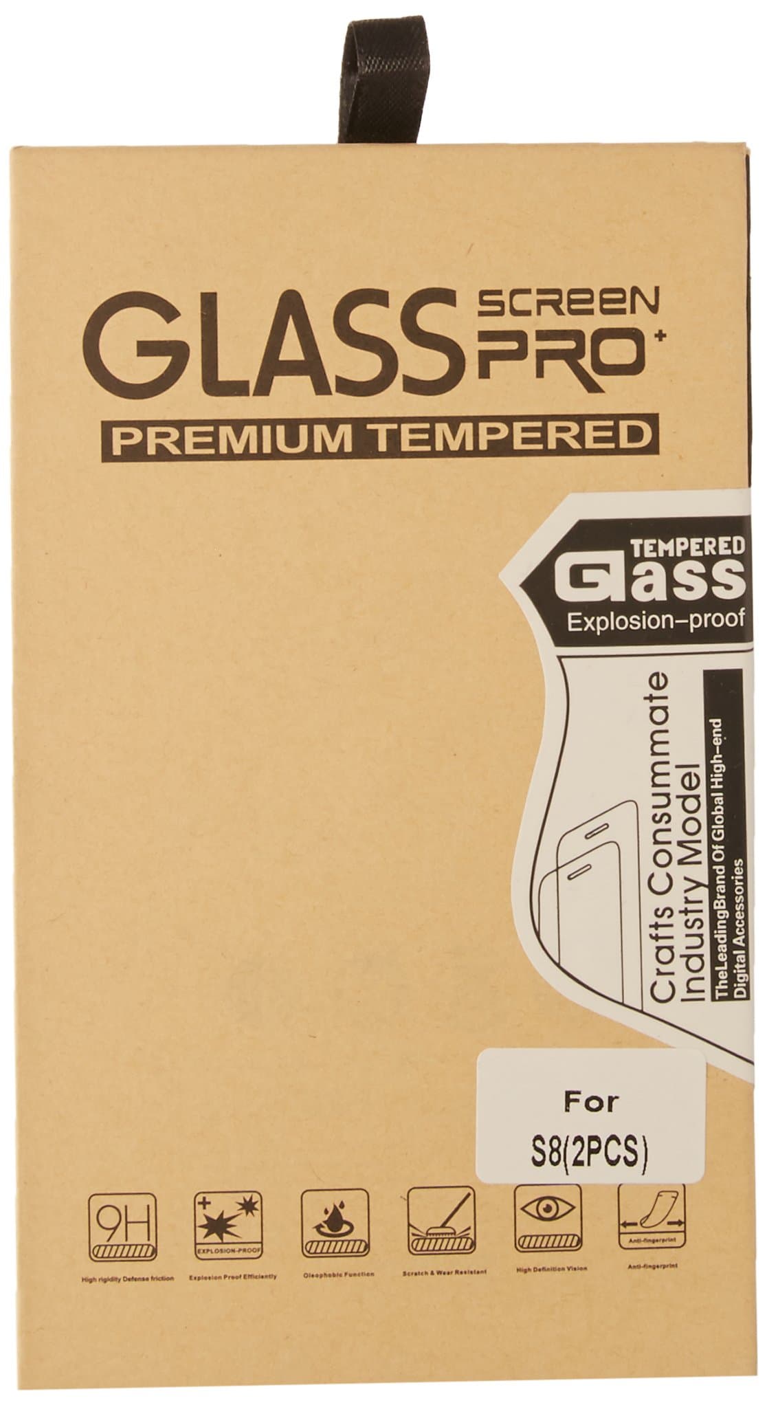 [2 Pack] Galaxy S8 Tempered Glass Screen Protector, Granvan Premium Strengthened Clear Anti-Bubble Scratch Proof for Samsung Galaxy S8 [98% Half Cover][Case Friendly]