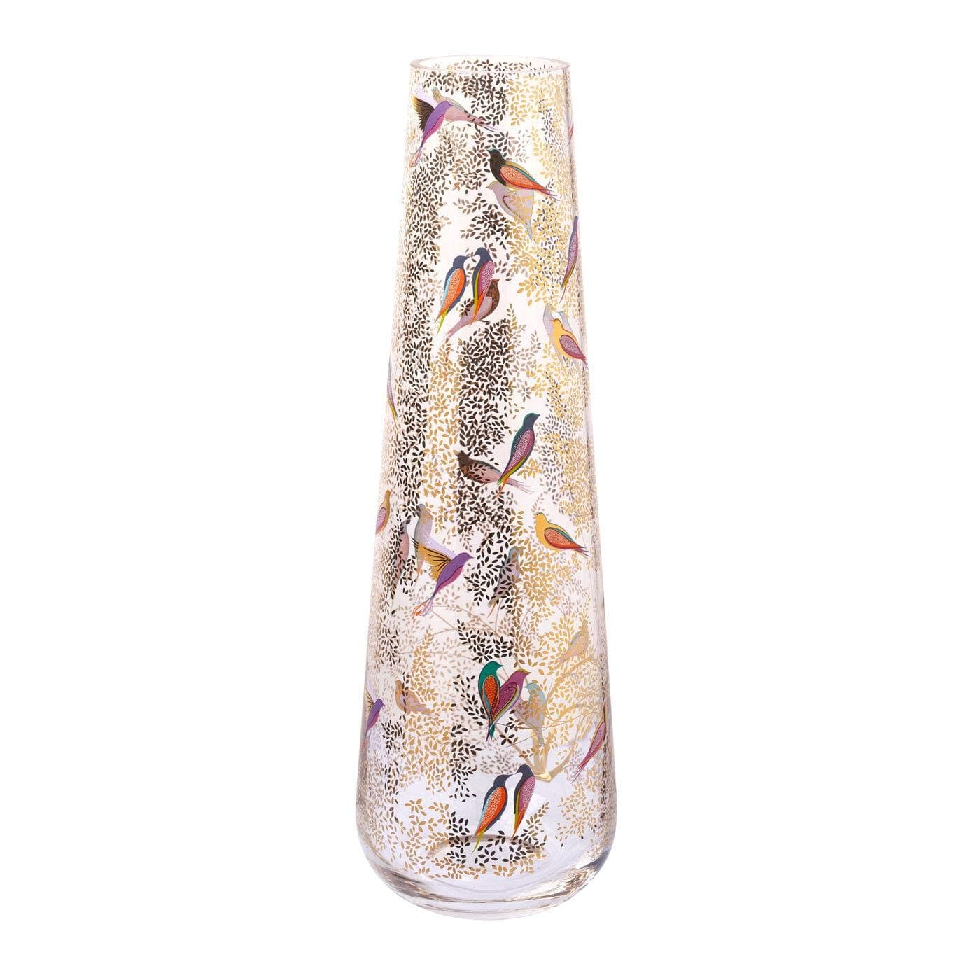 Sara Miller SM79258-XD Portmeirion Chelsea Collection Tall Decorative Glass Vase 35cm, Porcelain, Pink