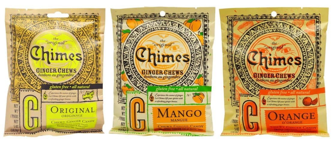 Assorted Fruit Ginger Chews (3-Pack)- (3) Chimes 5oz Bags - ORIGINAL, MANGO & ORANGE | All-Natural, Gluten-Free, VEGAN, Real Indonesian Java Ginger | A Delightful & Healthy Escape From The Ordinary