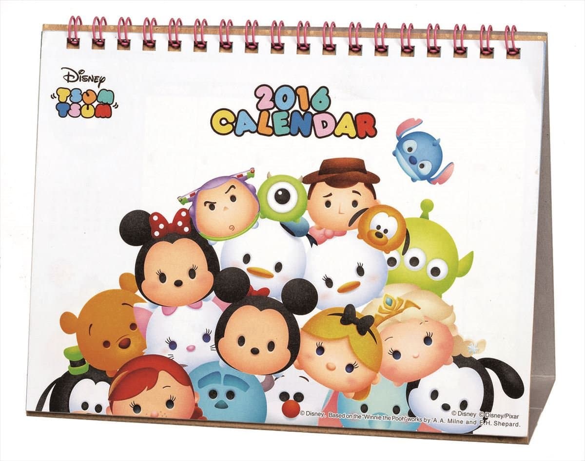 Disney Tsum Tsum 2016 Desk top calendar Japan import