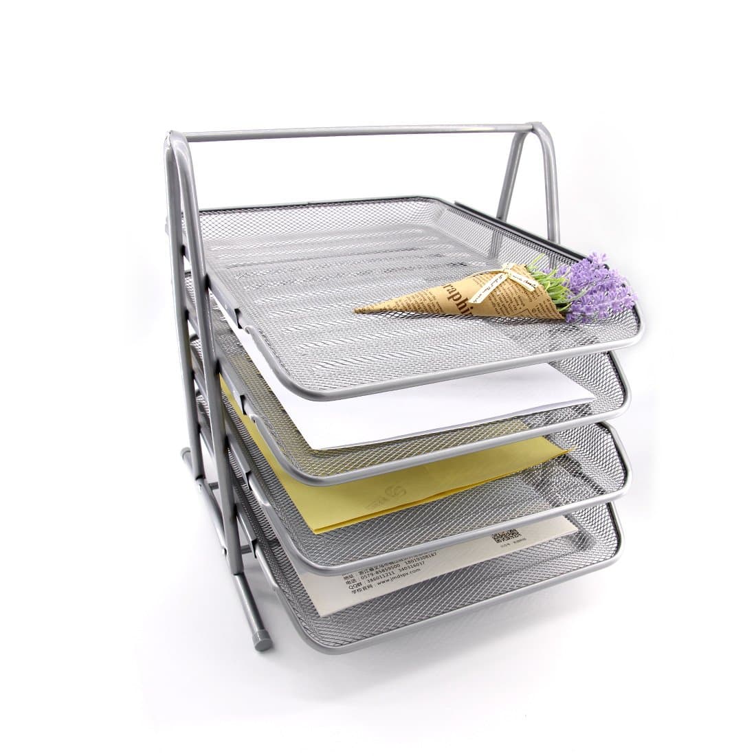 HAODE FASHION 4 Tiers Steel Mesh Document Tray