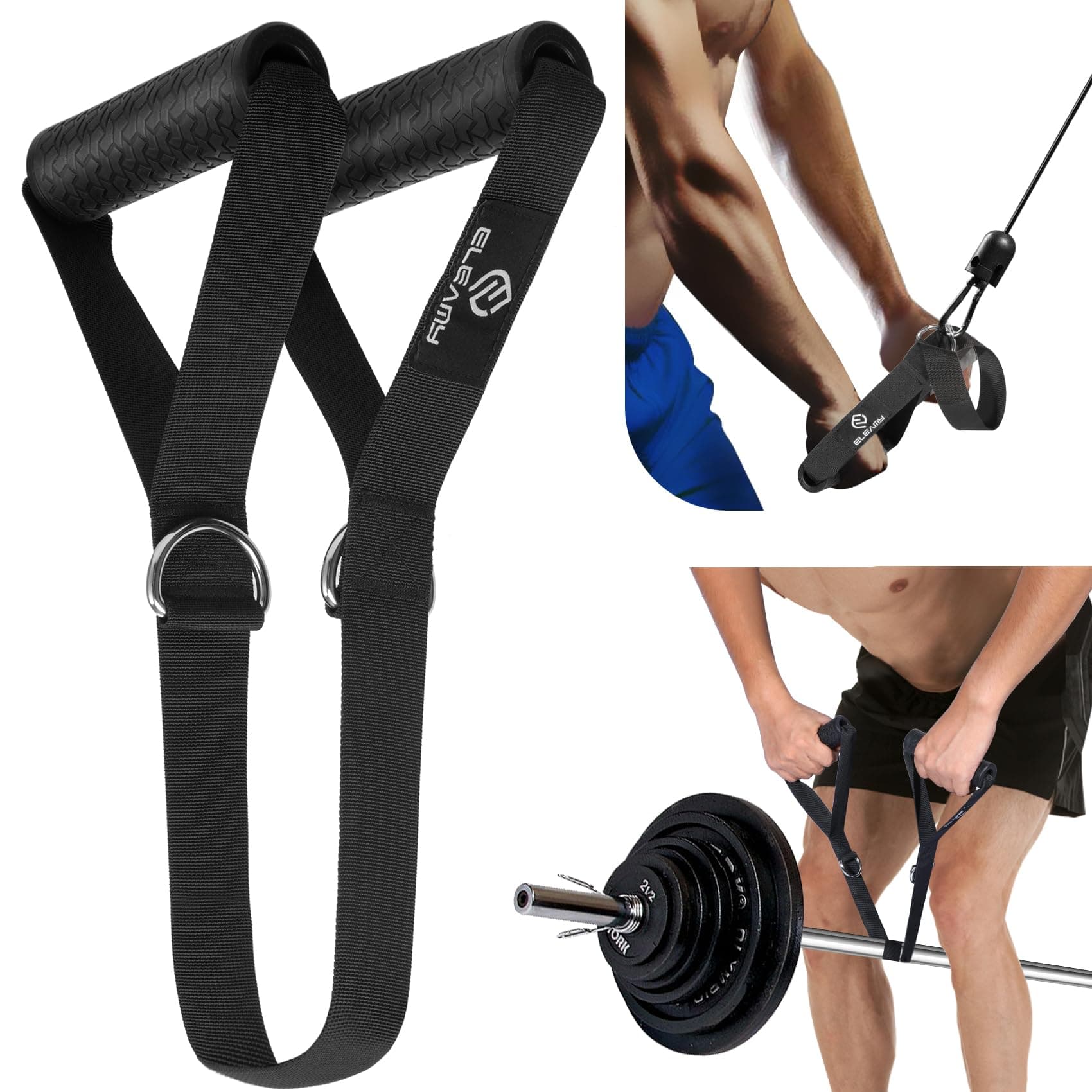 Landmine Attachment for Barbell Bar,Portable Landmine Handle Straps, T Bar Row Attachment, Fits Barbell and Cable Machine, Portable Strength Training and Home Gym Equipment