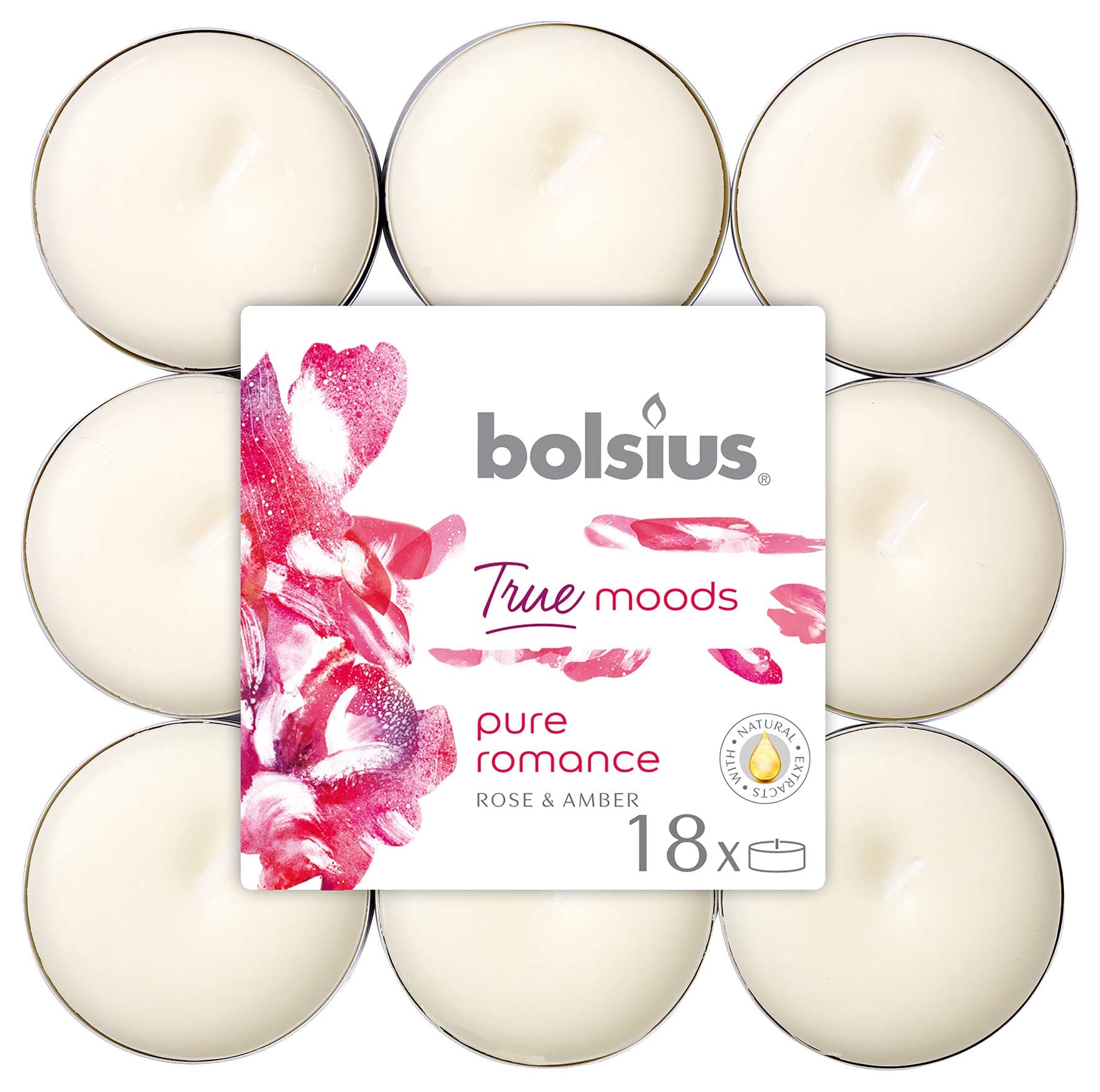 BOLSIUSTealights Pure Romance 4hr pack1, Wax, White, One Size