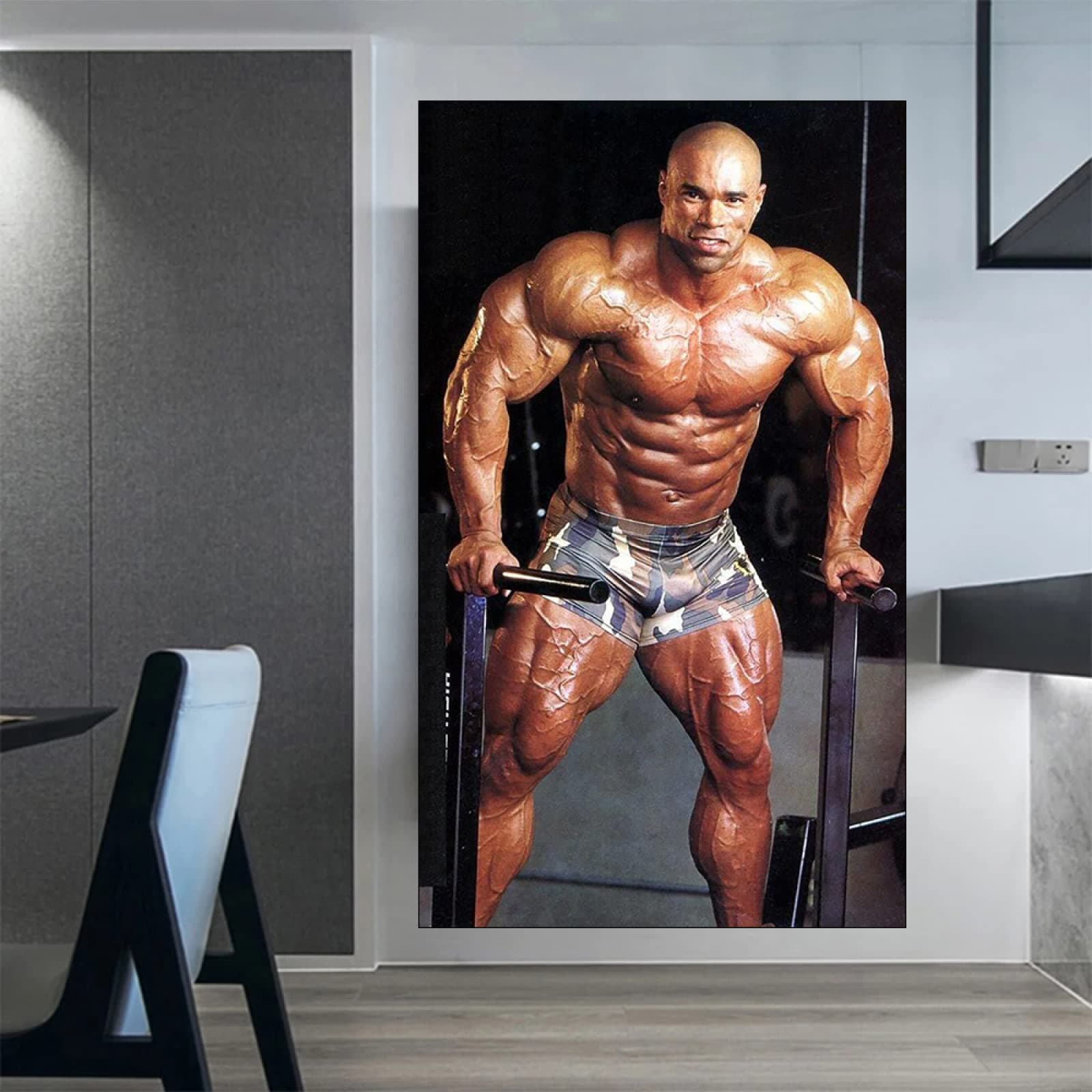 Hnyjyfa Kevin Levrone Poster Muscle Man Bodybuilding Workout Home Gym Decor Exercise Motivational Quote Art Prints Inspirational Wall 0318282