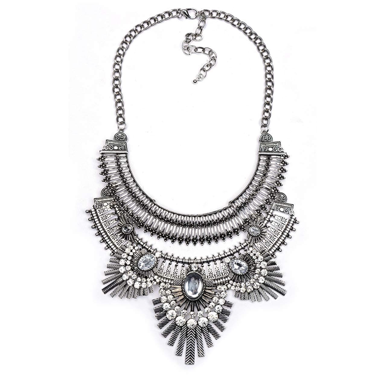 Bohemian Statement Necklace for Women Tribal Boho Pendant Jewelry