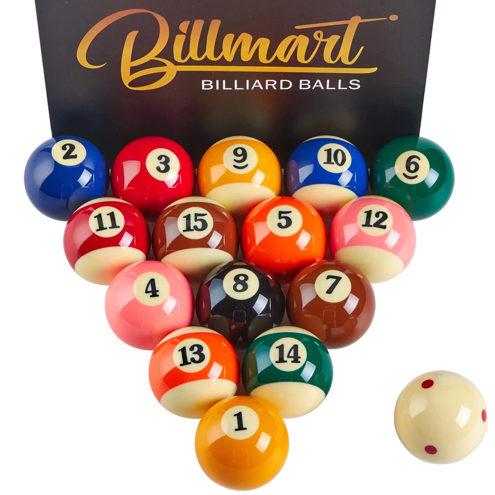 Premium Billiard Balls Pool Table Accessories 2-1/4" Regulation Size 16 Pool Balls Billiard Set | Premium, Regulation Size, Pool Balls, Billiard Set