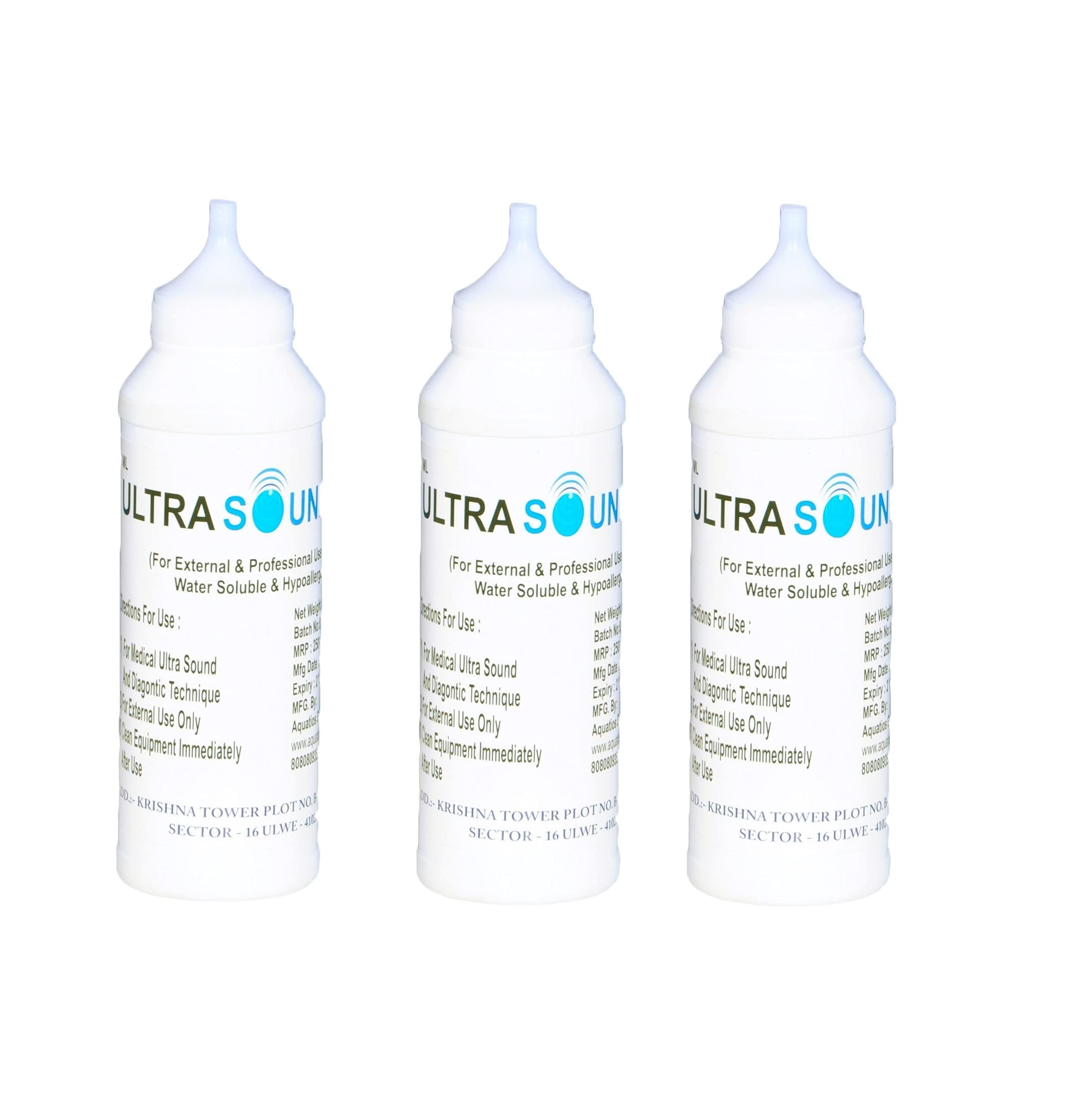 AQUATIOS GEL 250 ml Ultrasonic Gel for USG/ECG/Physio-therapy (Pack of 3)