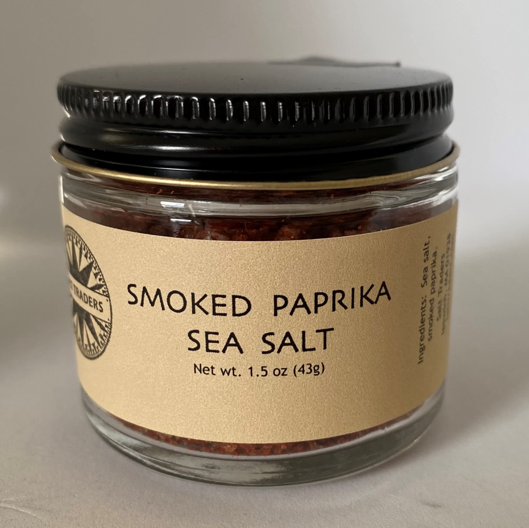 Salt Traders Spanish Wood-Smoked Paprika Flavor, Gourmet Infused Sea Salt - 1.5 oz Net Wt.