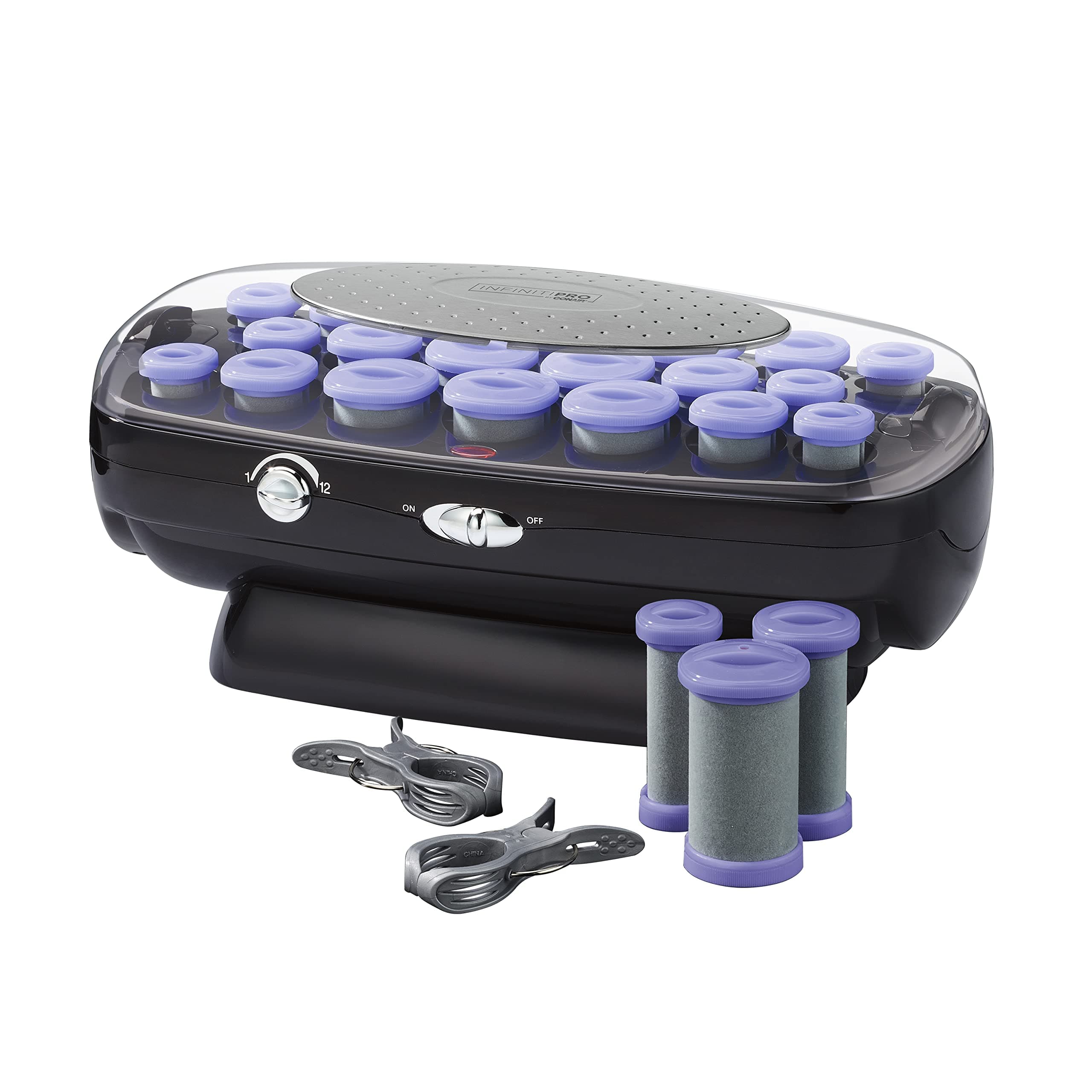 Conair Infinitipro Ceramic Flocked Hot Roller Set With Cord Reel And 20 Hair Rollers, 1 Count