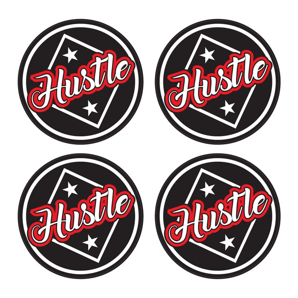 Baseball Bat Knob Decal Sticker - Hustle