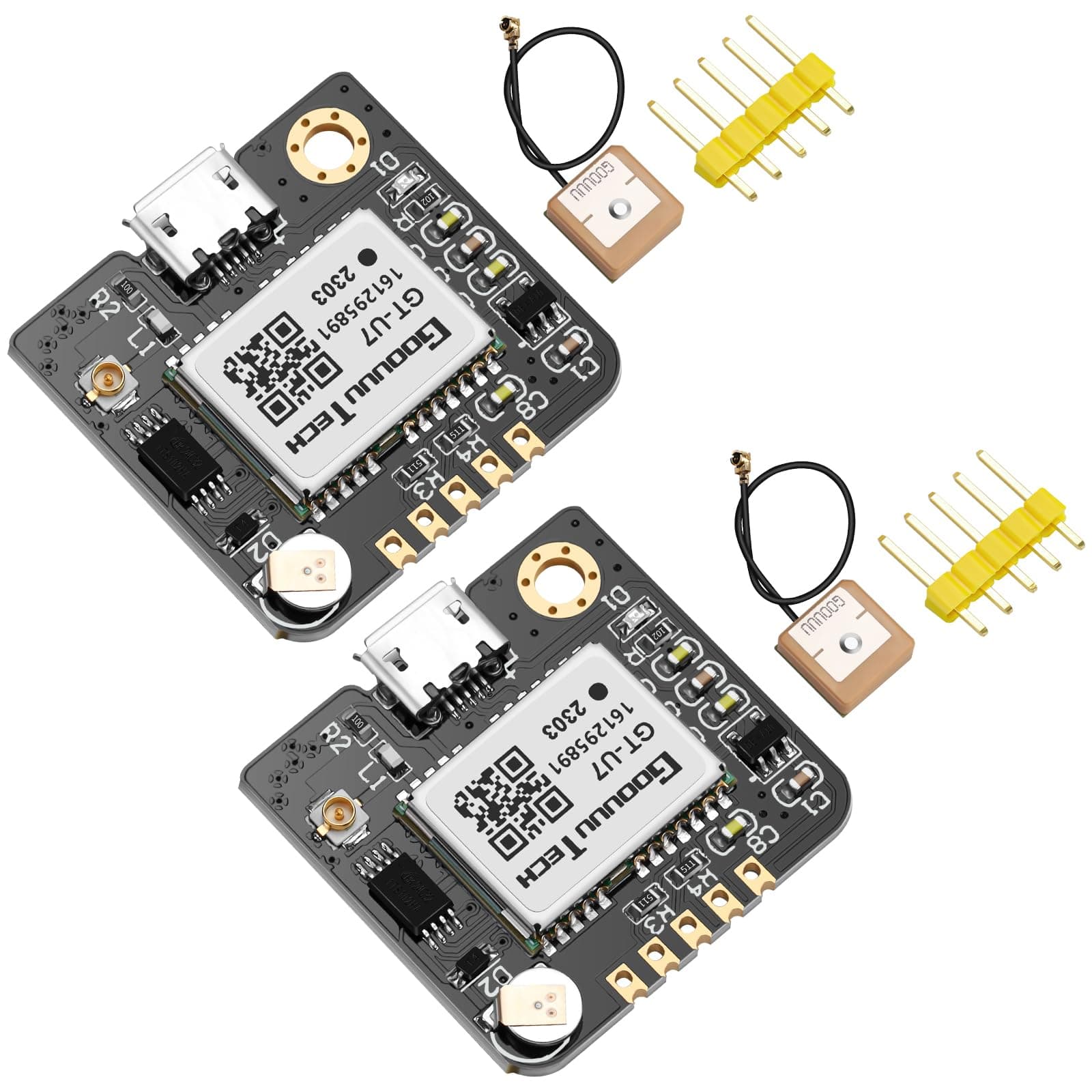 MakerFocus 2 Pack GT-U7 GPS Module Satellite Navigation Positioning GPS Receiver Drone Microcontroller Compatible with NEO-6M 51 Microcontroller STM32 Arduino UNO R3