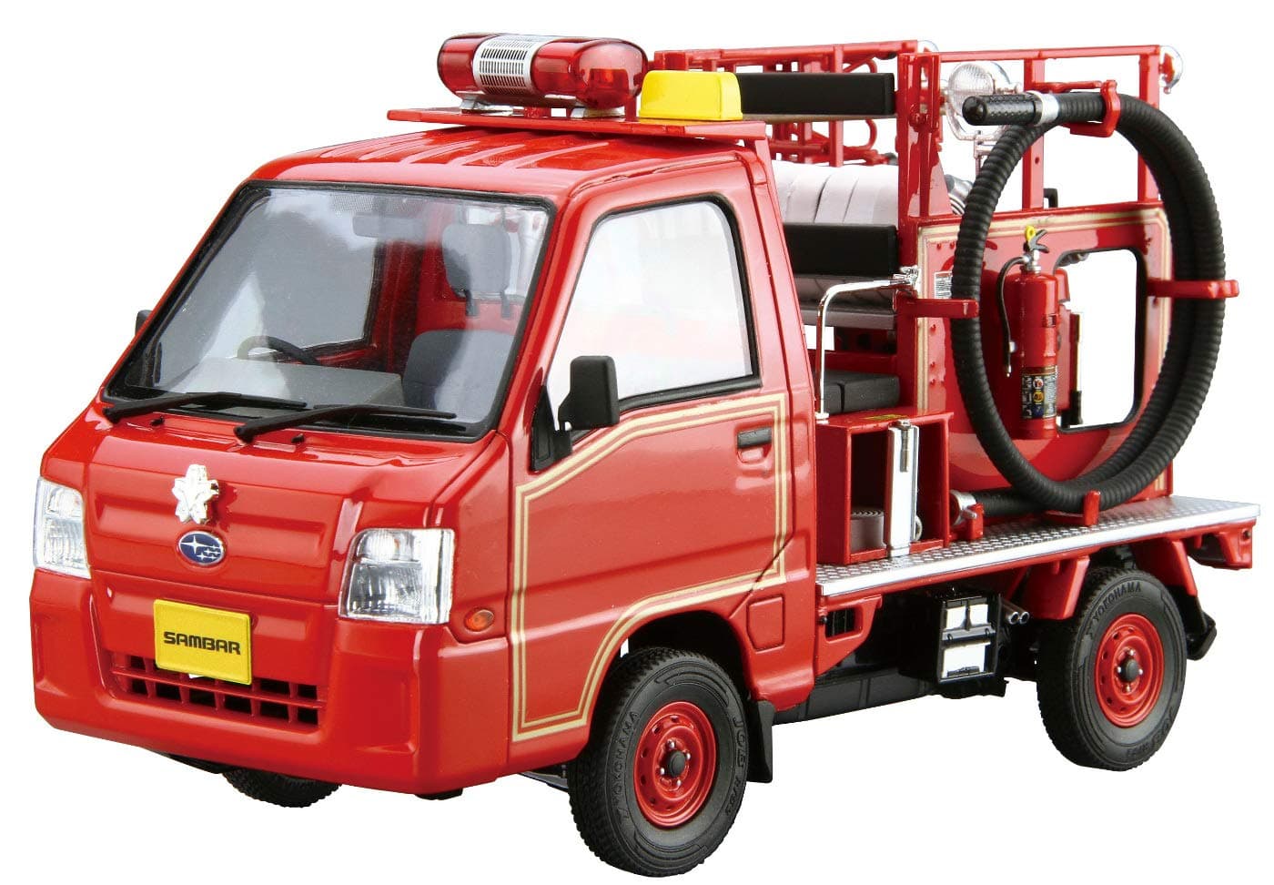 1/24 Scale Kit 57940 The Model Car 119 Subaru TT2 Sambar Fire Engine '11
