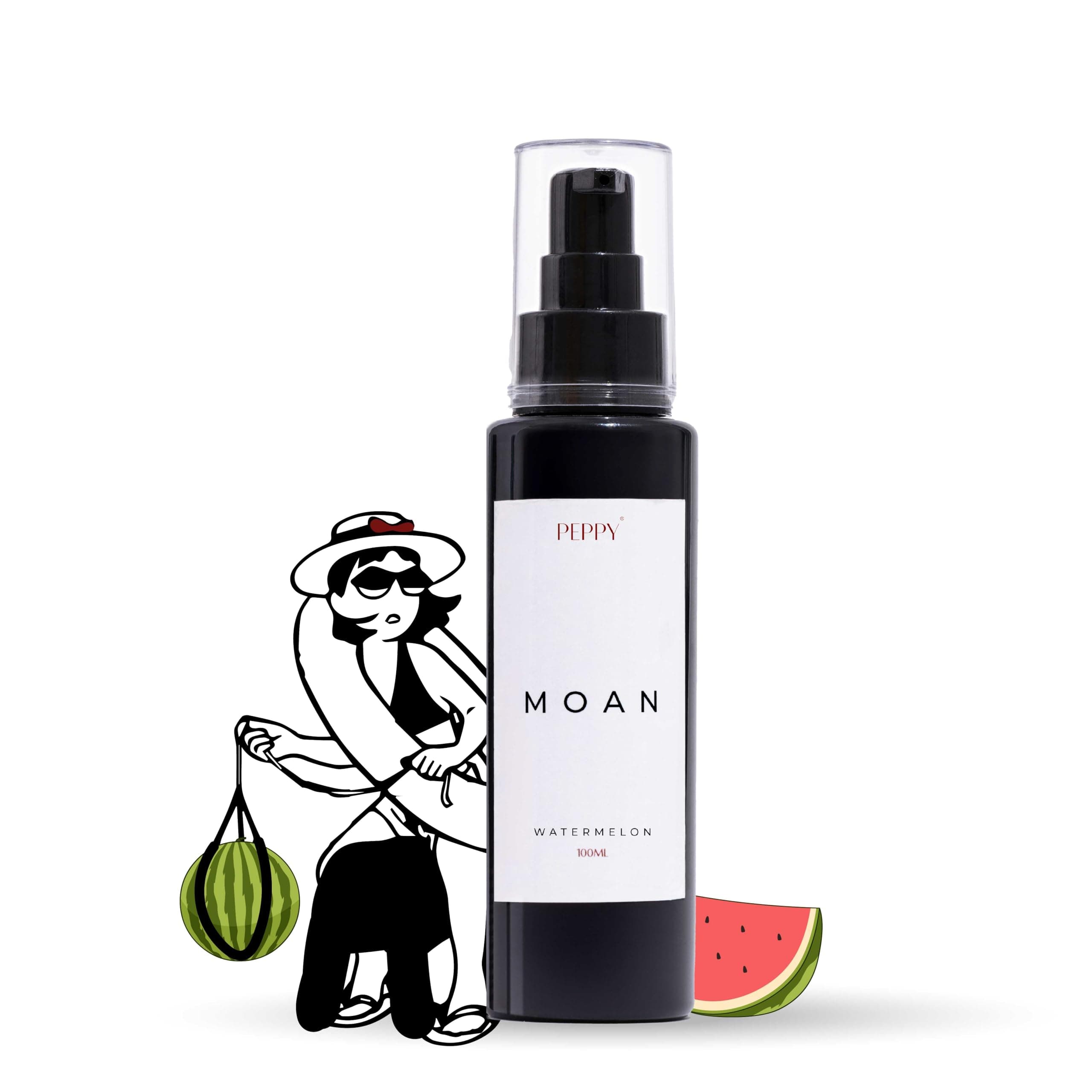 Natural Lubricant Gel (Water-Based) Natural Lube with Aloe Vera for Her, Him & Couples - Watermelon Flavour - 100 ml