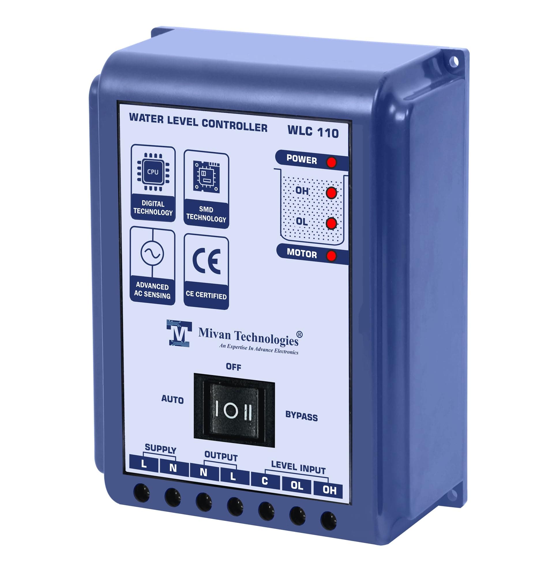 Mivan Technologies� Water Level Controller and Indicator with 2 Years of Warranty, Fully Automatic with 3 Sensor Supply Volt 230 VAC