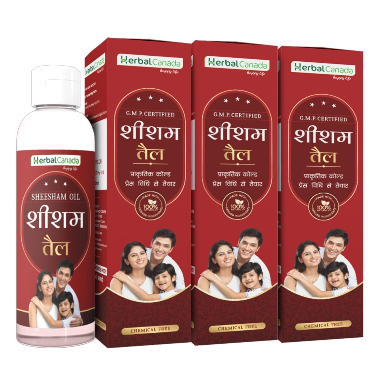 Herbal Canada Sheesham Tail 50ML- Natural Oil for Joints & Muscles, Reduces Swelling, Relieves Pain, Promotes Flexibility & Comfort, Ayurvedic Remedy for Wellness Pack of 3