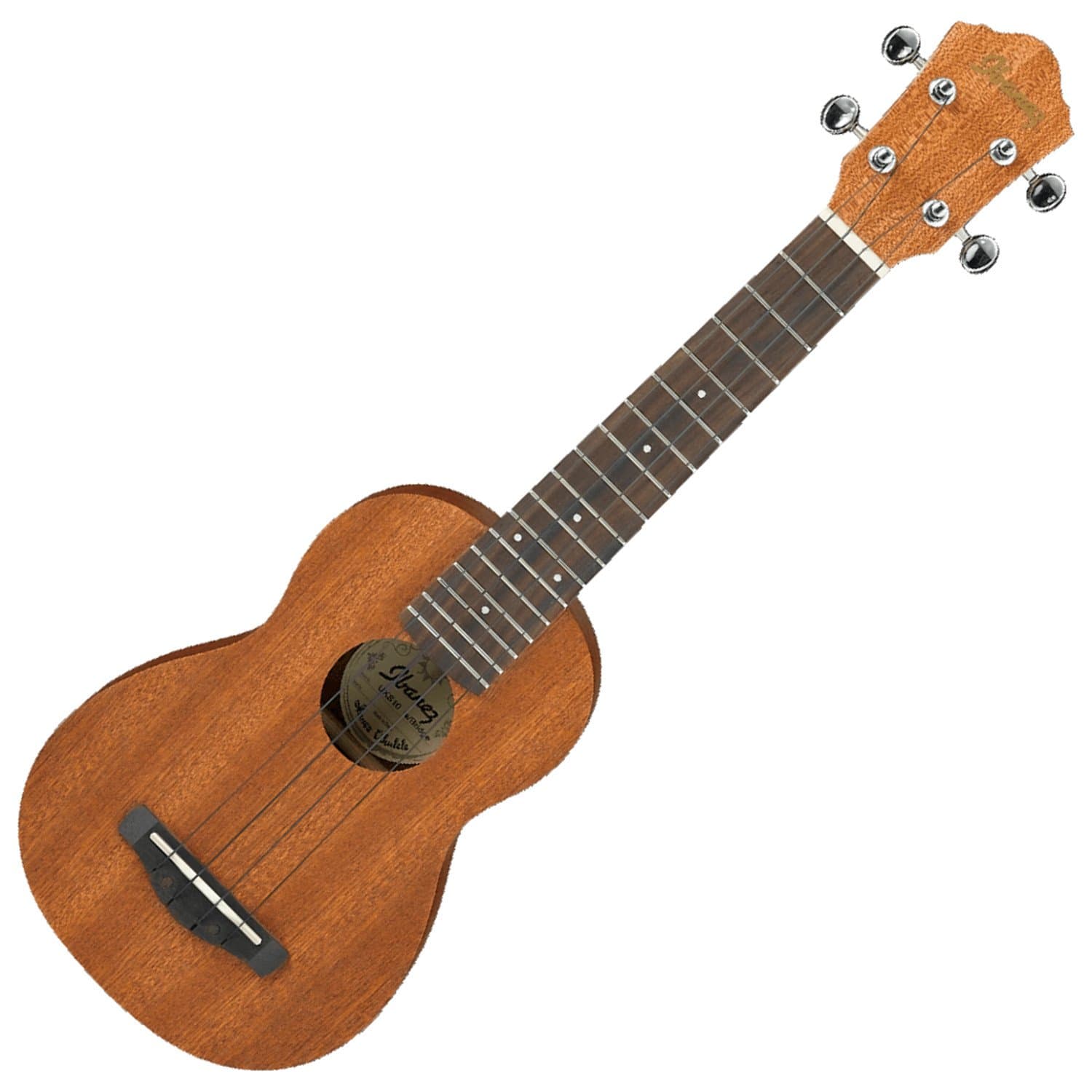 4-String Ukulele, Right Handed, Natural Gloss, Soprano (UKS10)