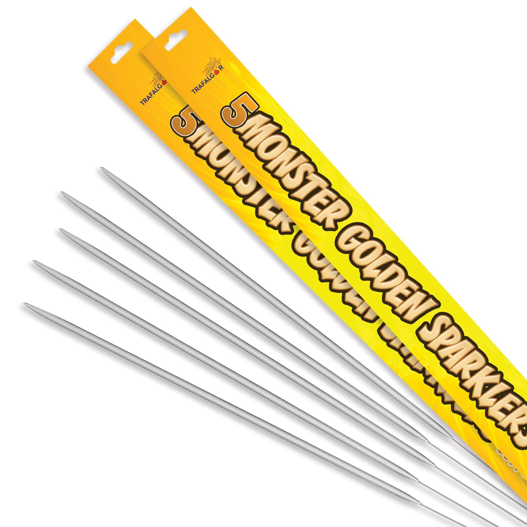 Pack of 100 Monster Golden Sparklers - Extra Large (45cm/18") Jumbo Category 1 Party Sparklers for Indoor or Outdoor Use – Great for Bonfire Night Birthdays Weddings Halloween New Year Christmas