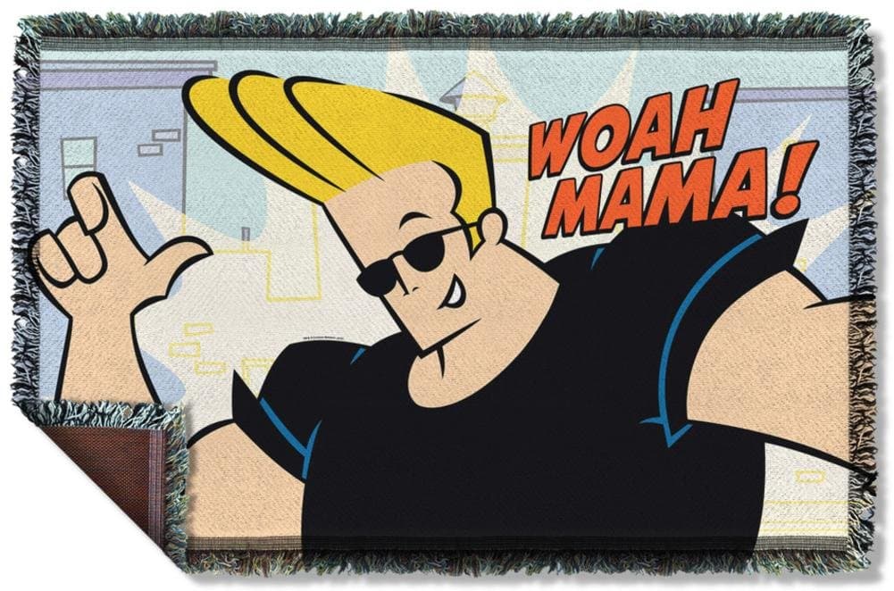 Johnny Bravo Woah Mama Woven Blanket Tapestry (36"x58")