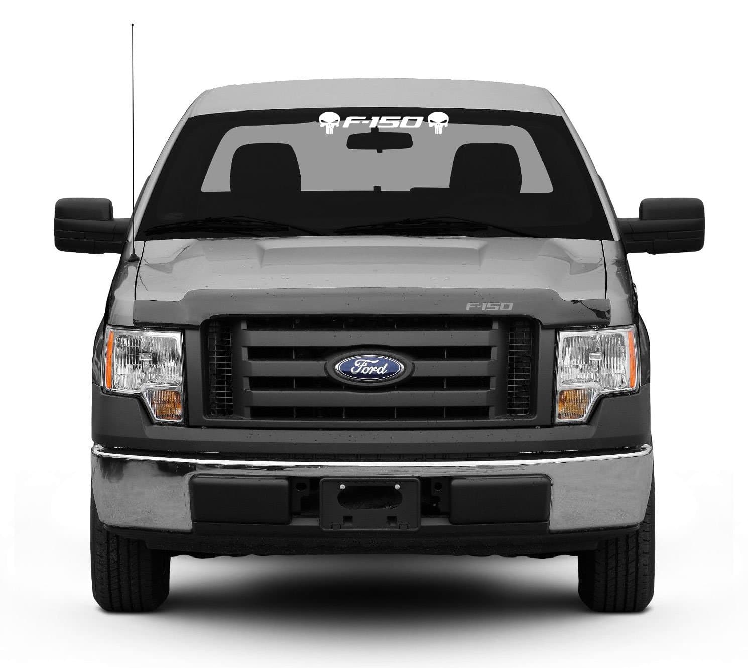 FORD F150 - OEM Replacement Windshield Decal - Punisher Style - White