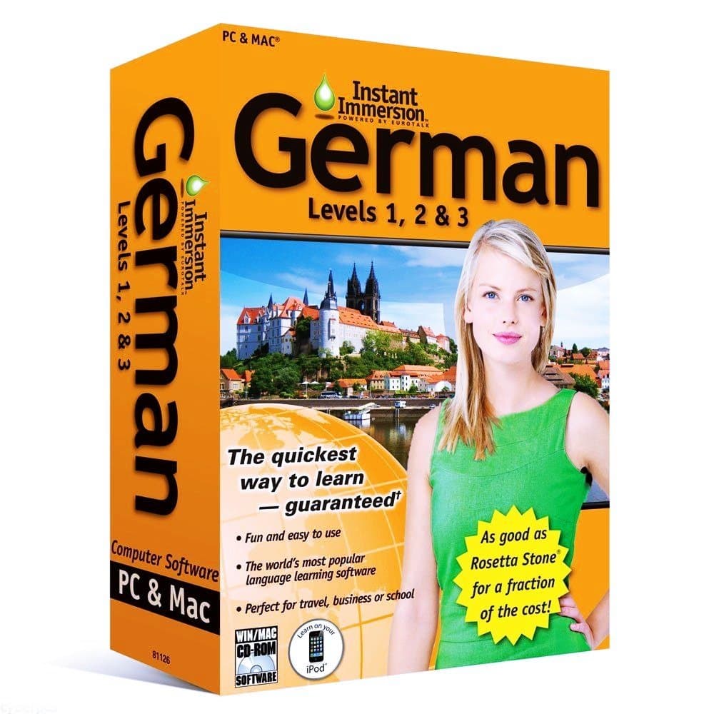 Learn How To Speak German With Instant Immersion Levels 1-3 Retail Box Unknown Binding